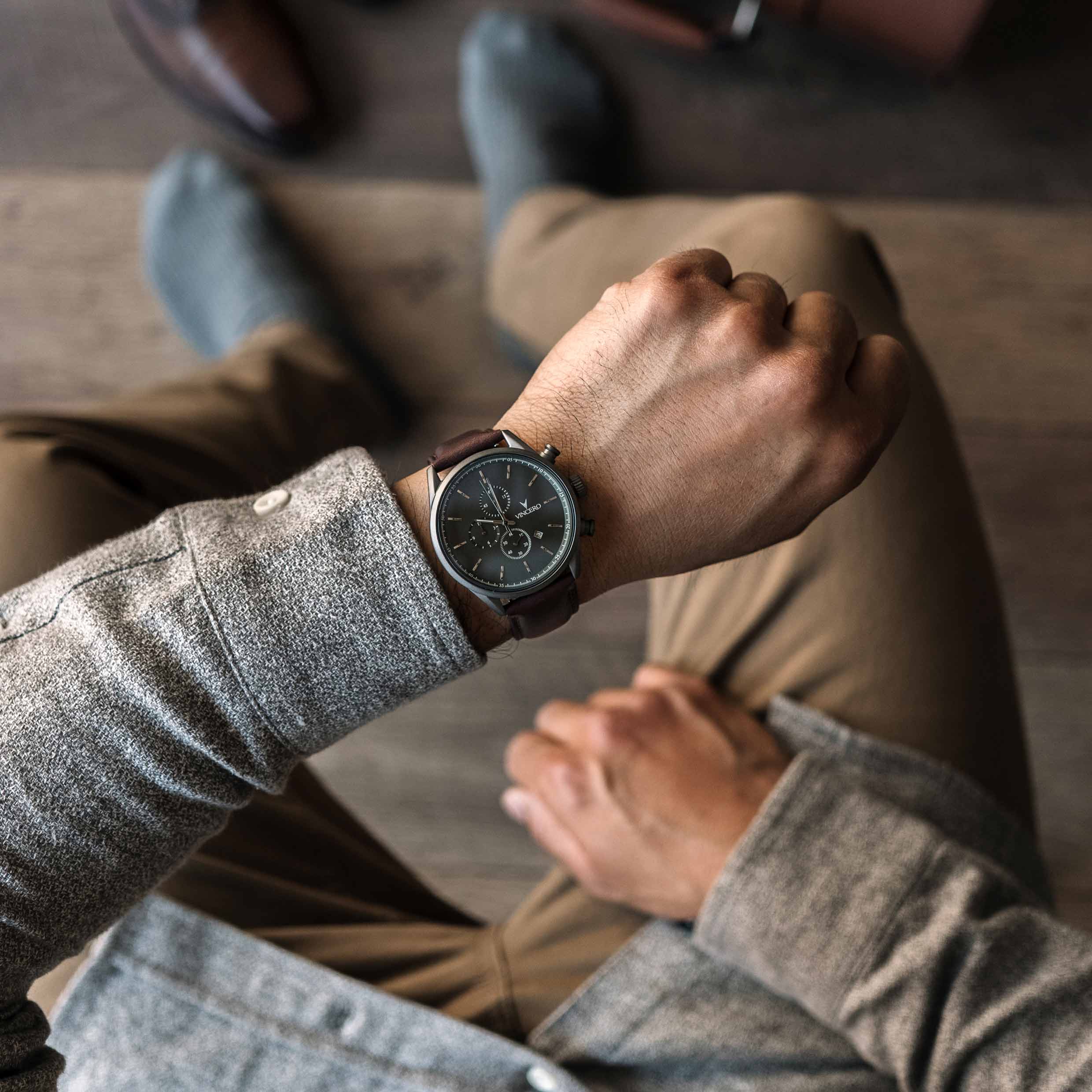 The Chrono S2 40mm - Gunmetal/Walnut Men's