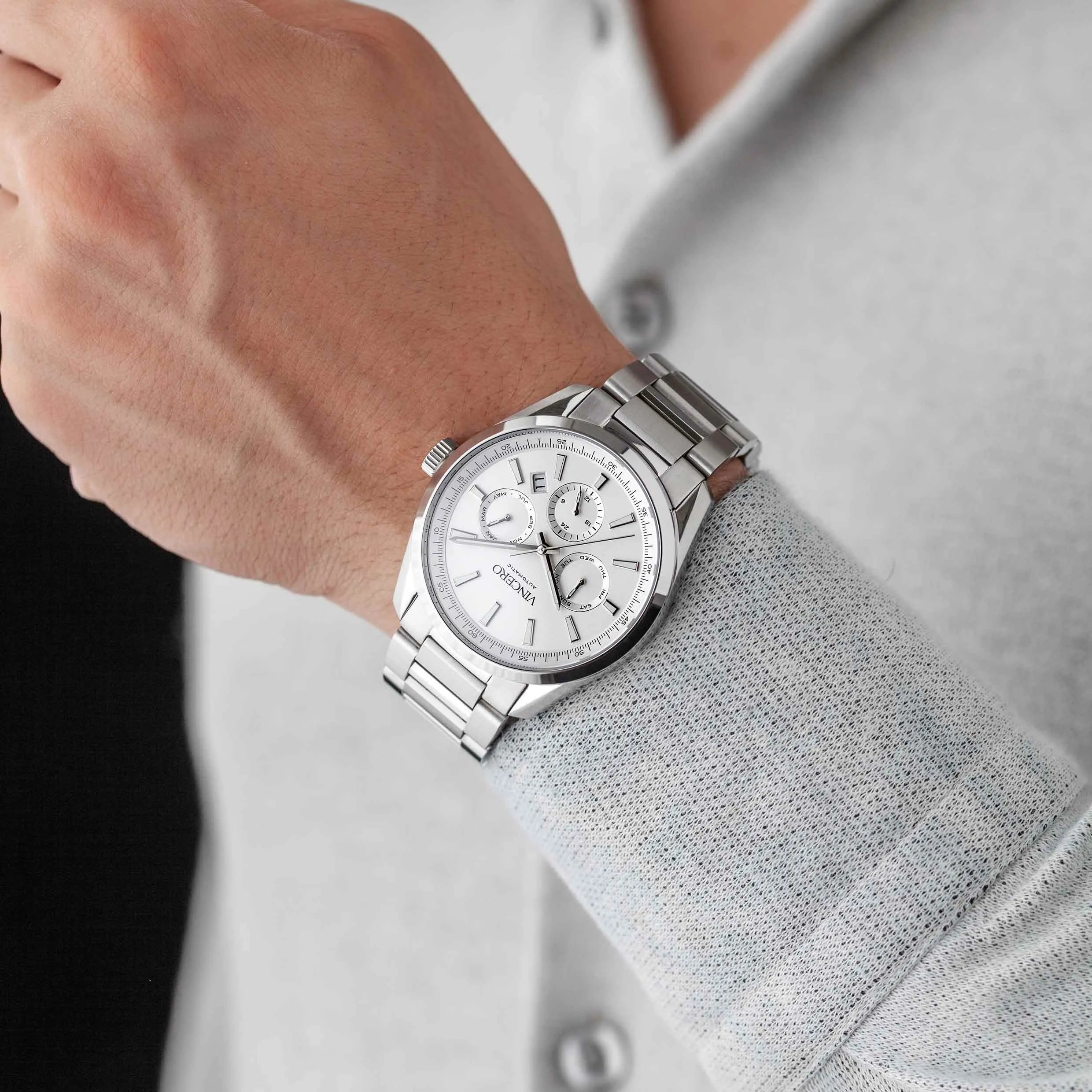 The Reserve Automatic Men's Watches - Gray/Silver