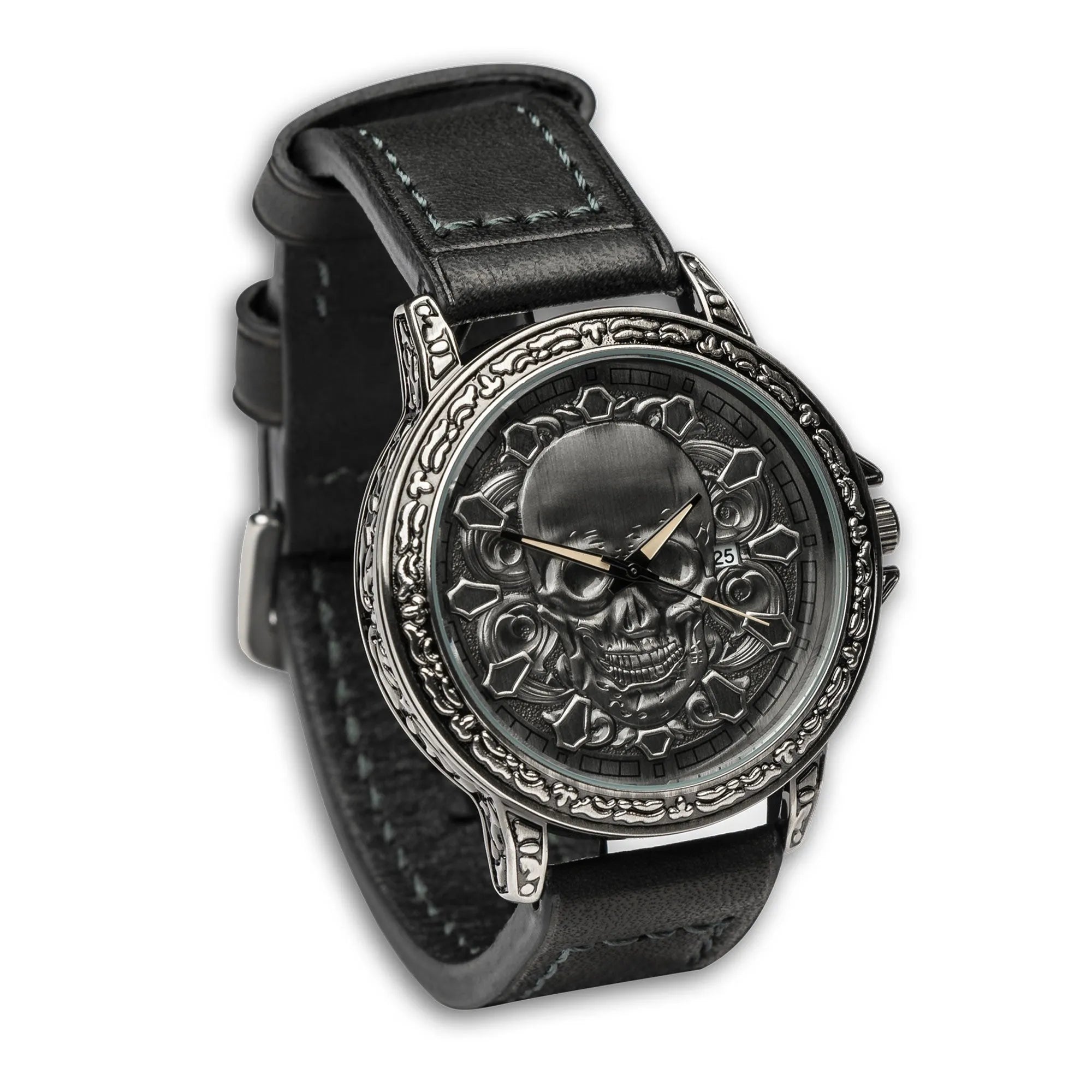 3D Carved Skull Men's Watch