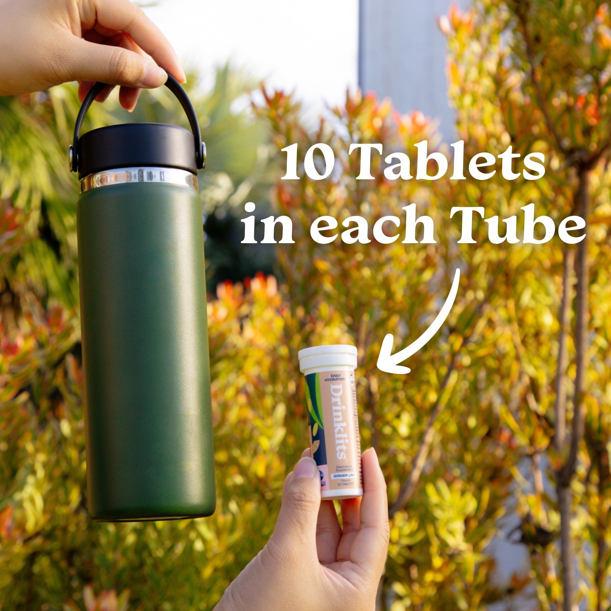 Drinklits Ginger-Lime Daily Hydration Tablets (4) Tube Bundle