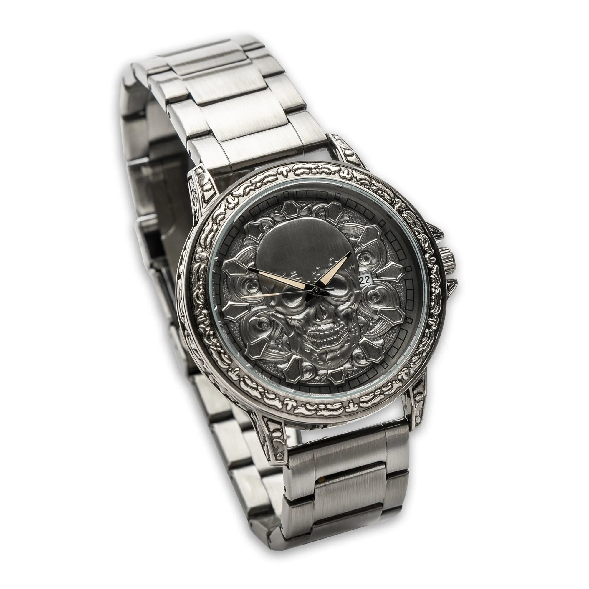 3D Carved Skull Watch