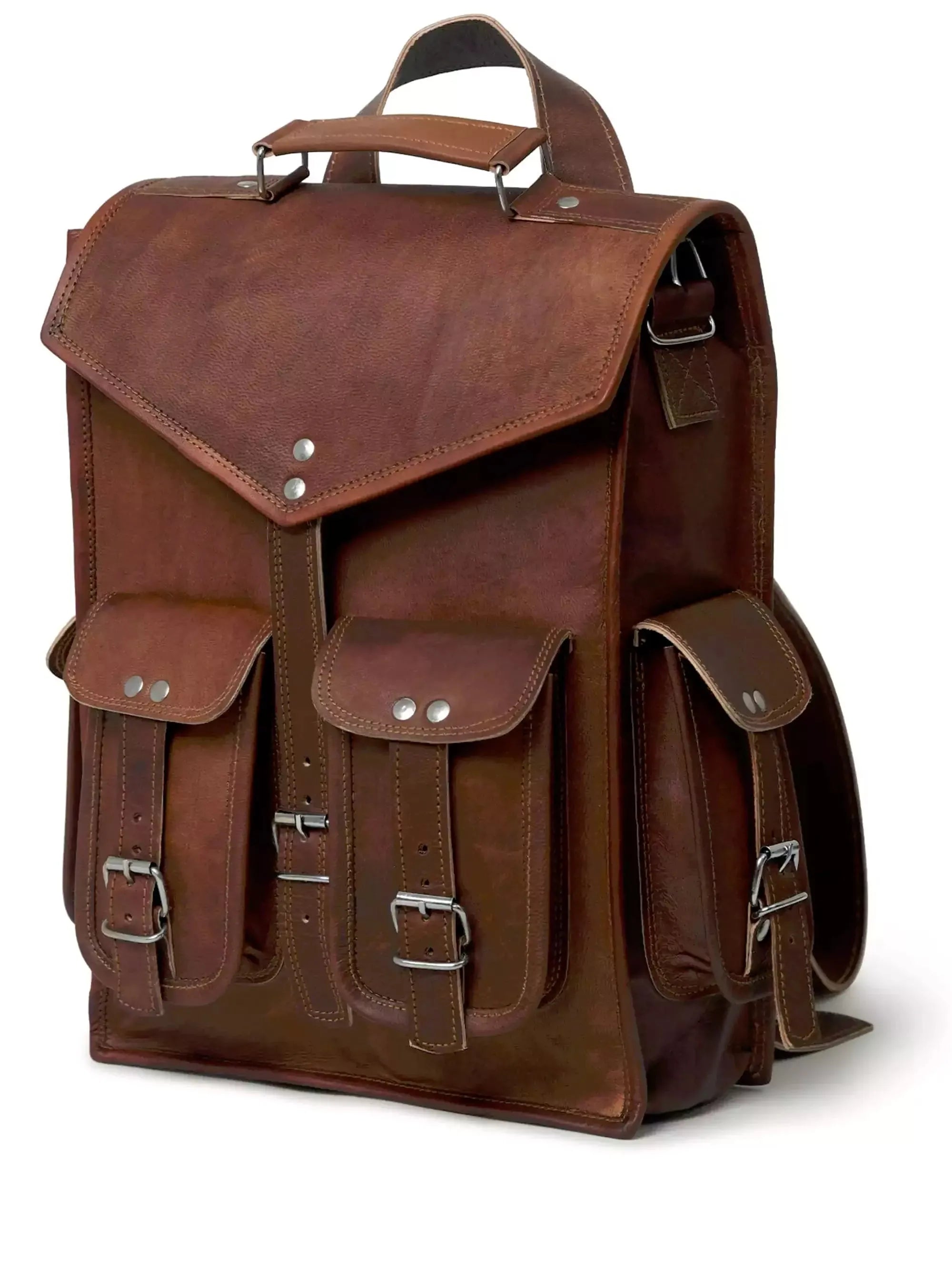 convertible leather backpack briefcase Convertible Leather Backpack Messenger Bag, Top handle 16 Inch