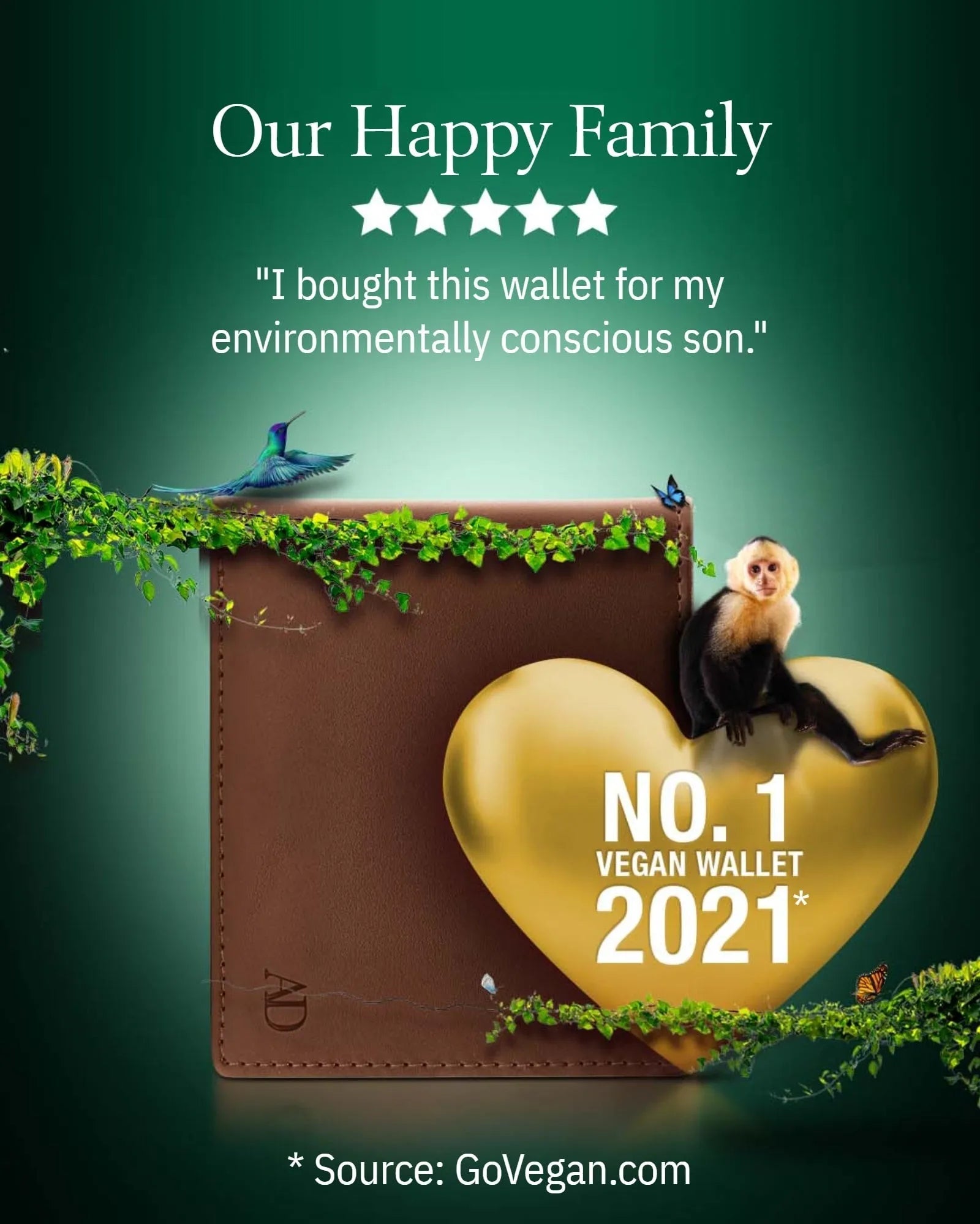 Vegan Leather Bifold Wallet