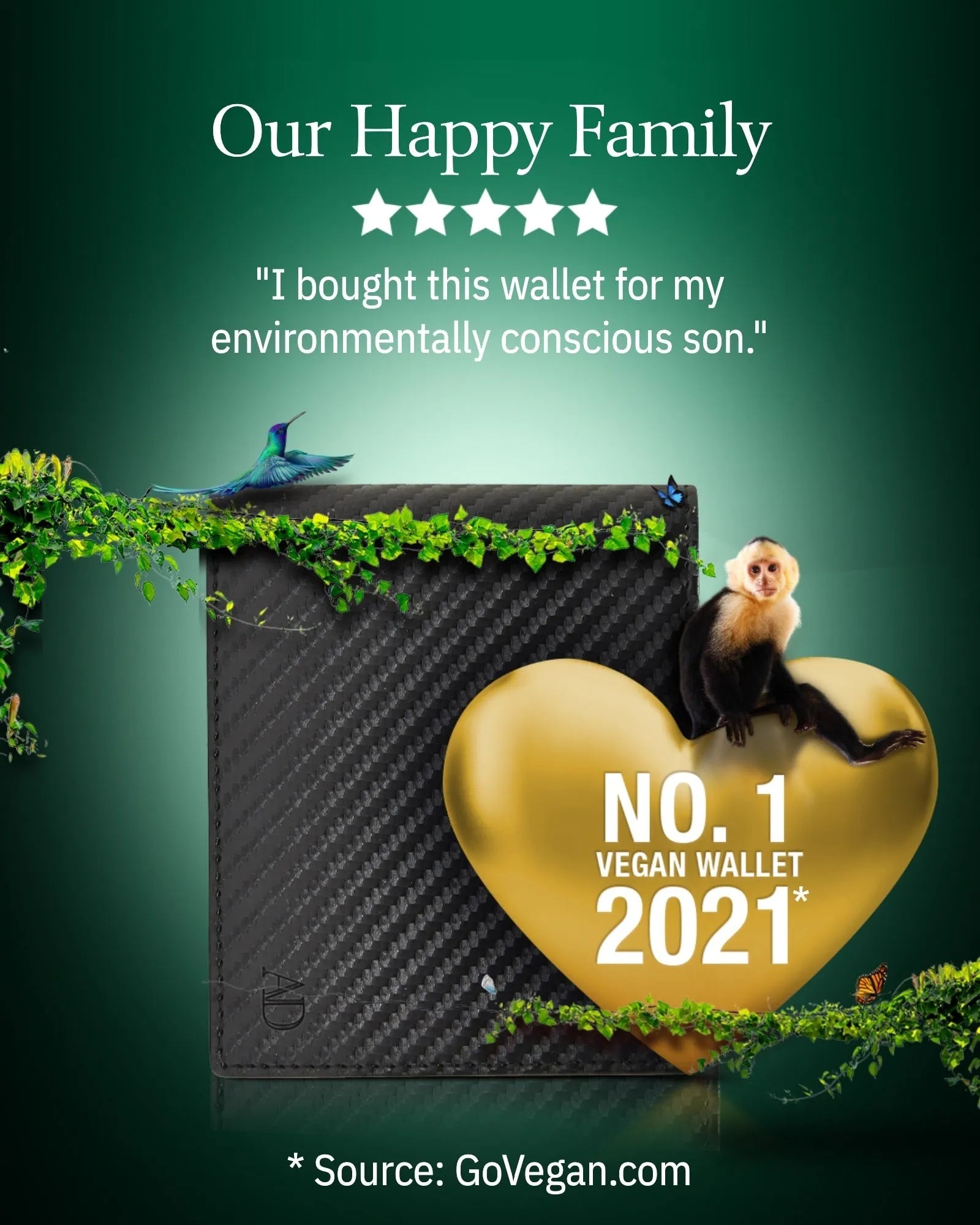 Vegan Leather Bifold Wallet