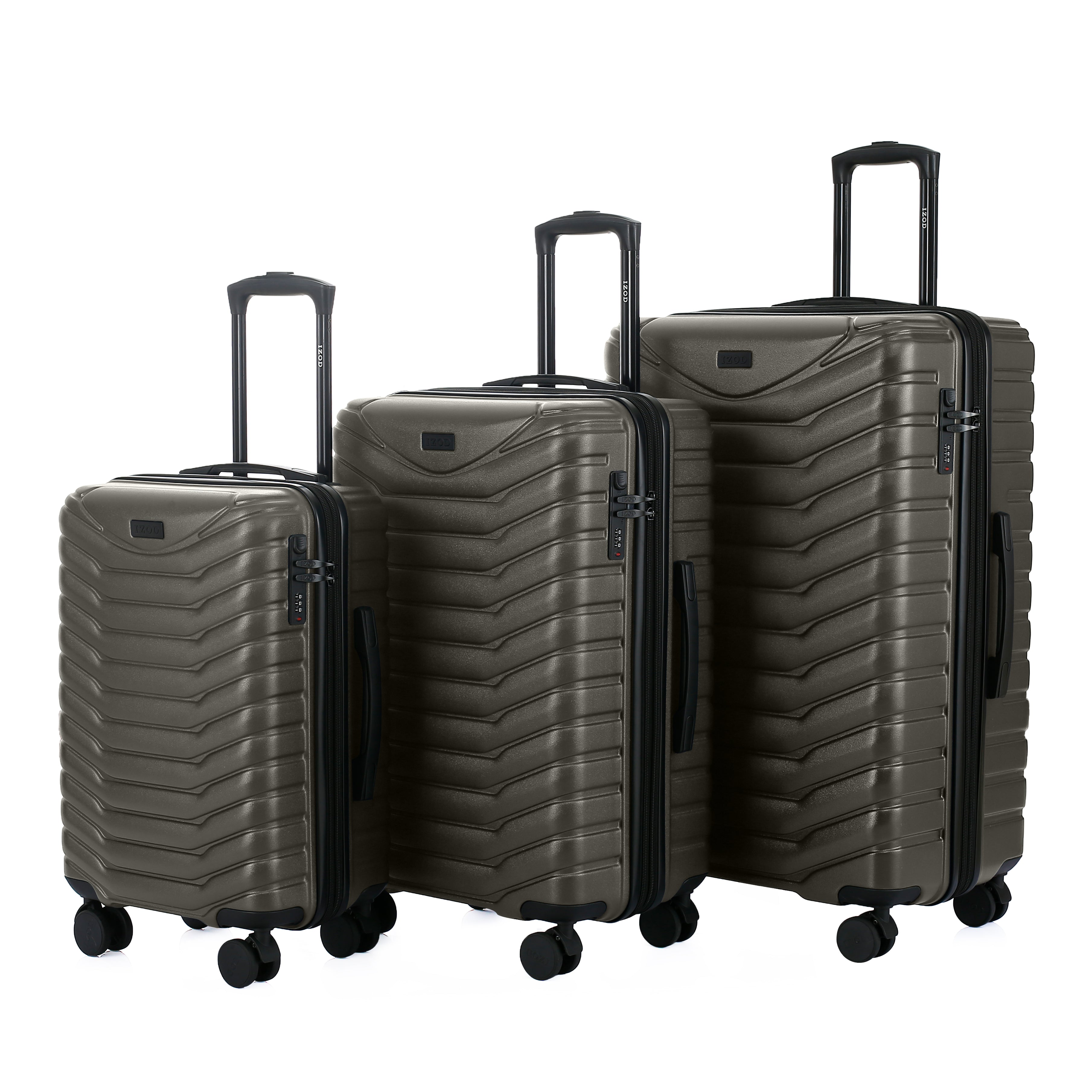 Phantom Expandable 3-Piece Spinner Luggage Set with Lock