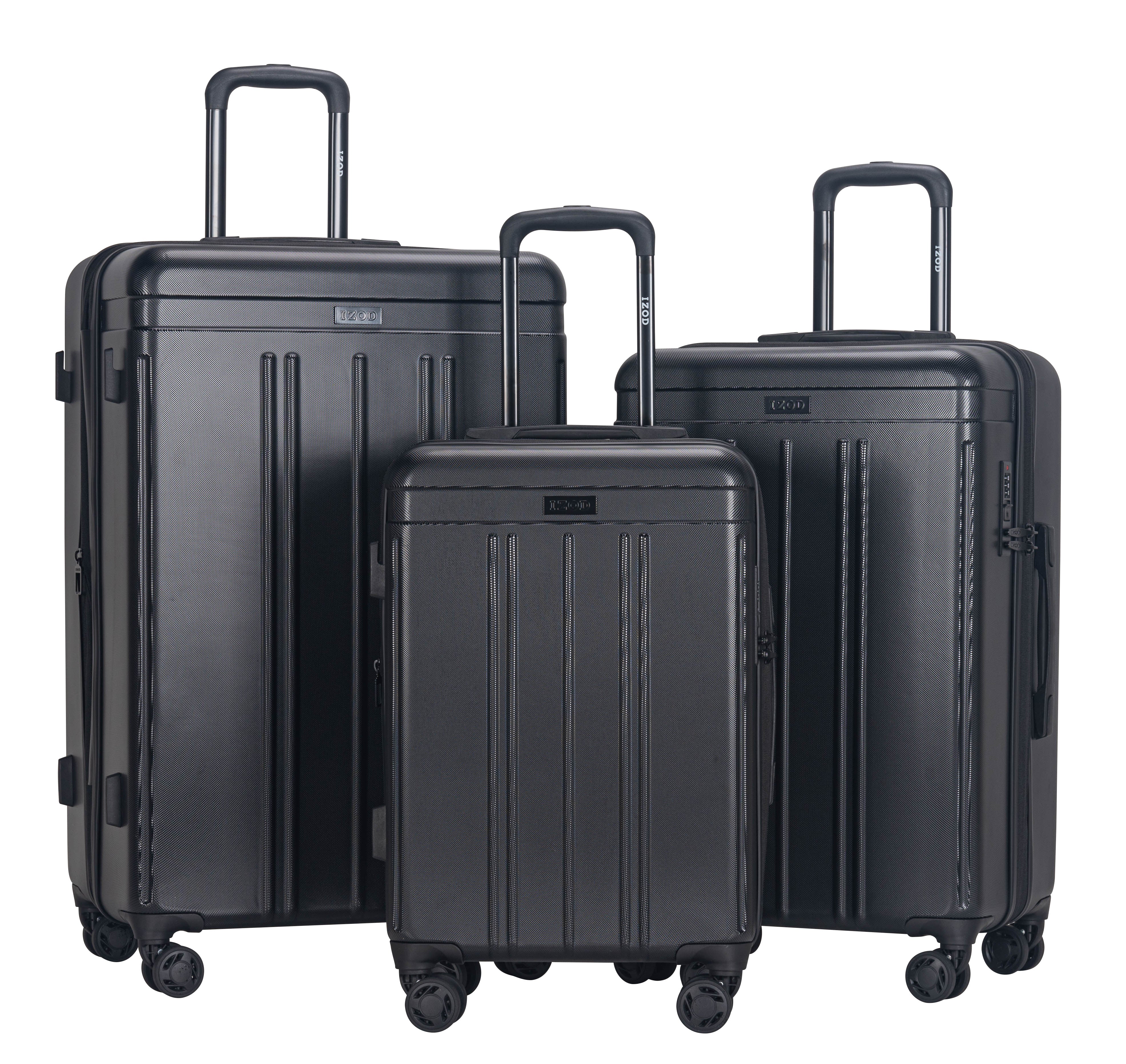 Zoe Expandable 3-Piece Spinner Luggage Set with Lock