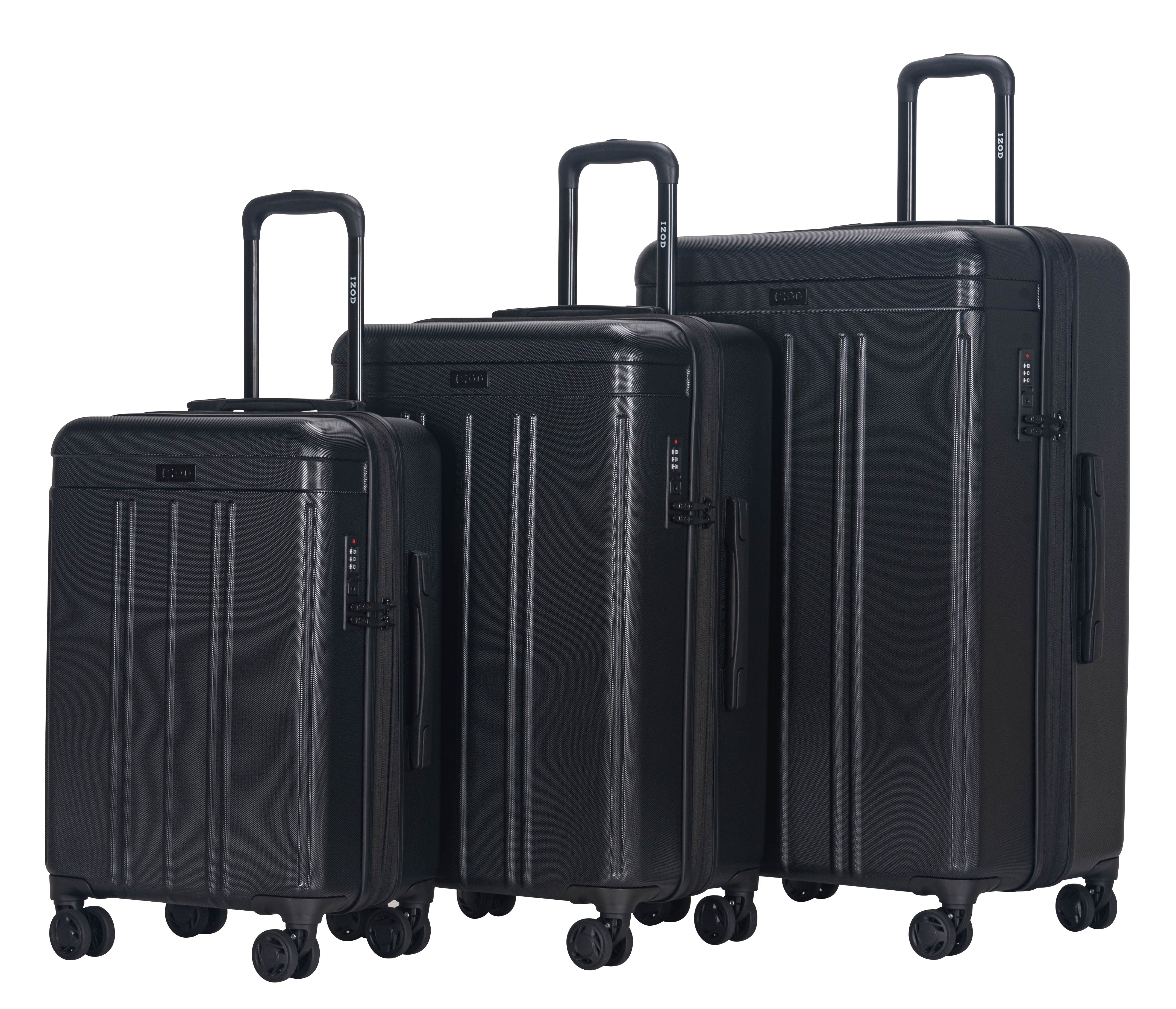 IZOD Zoe Expandable 3-Piece Spinner Luggage Set with Lock – Travellty