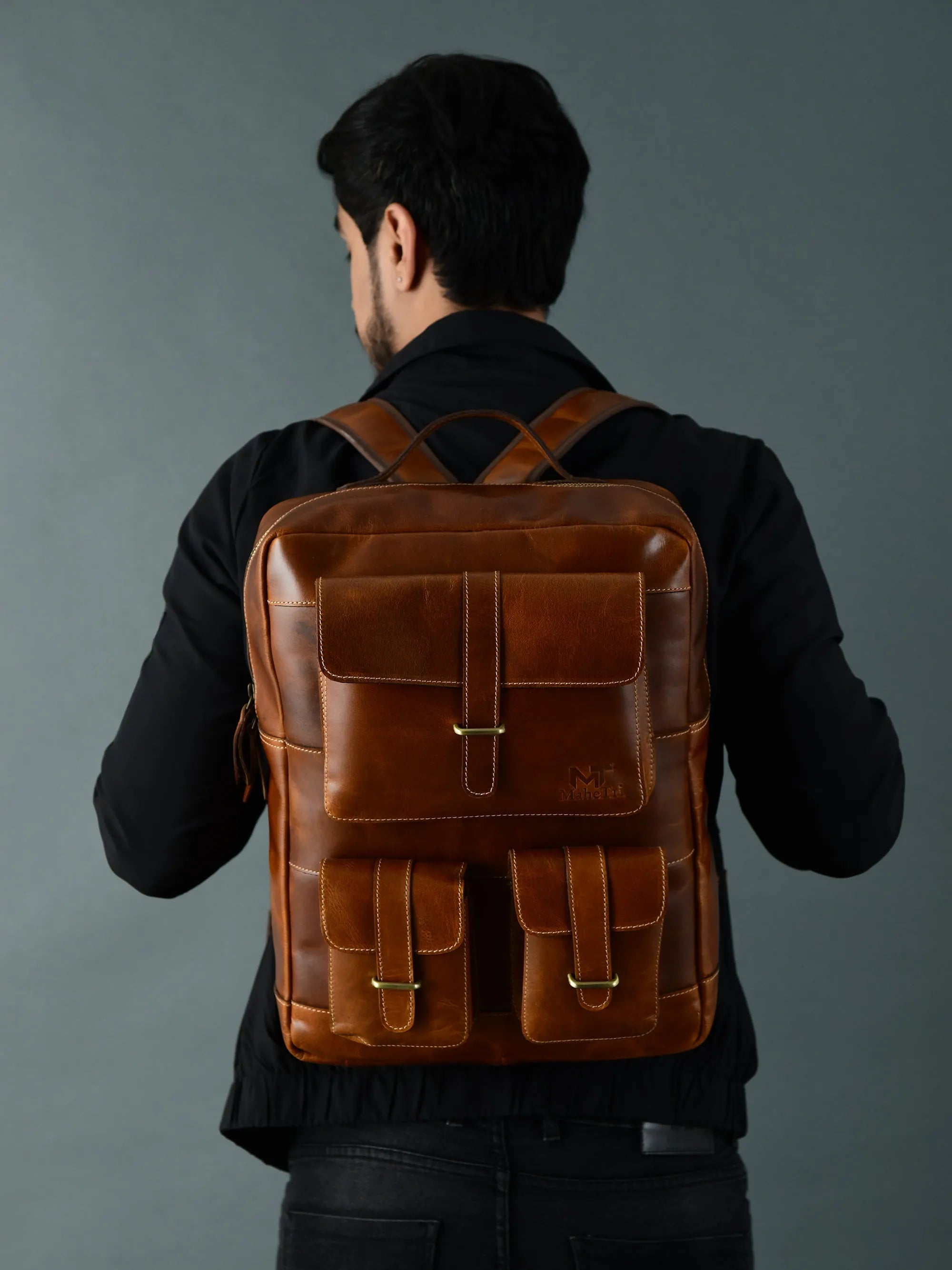 Tan Portland Laptop Backpack