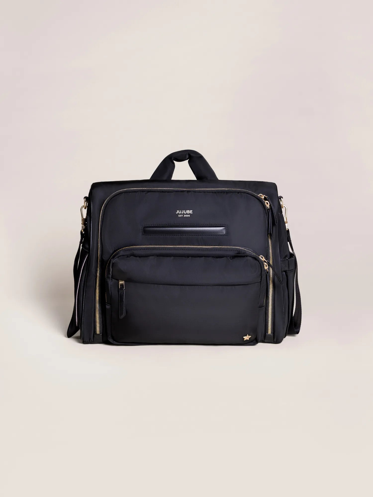 Satchel Black – 3-in-1 Stylish & Versatile Diaper Bag