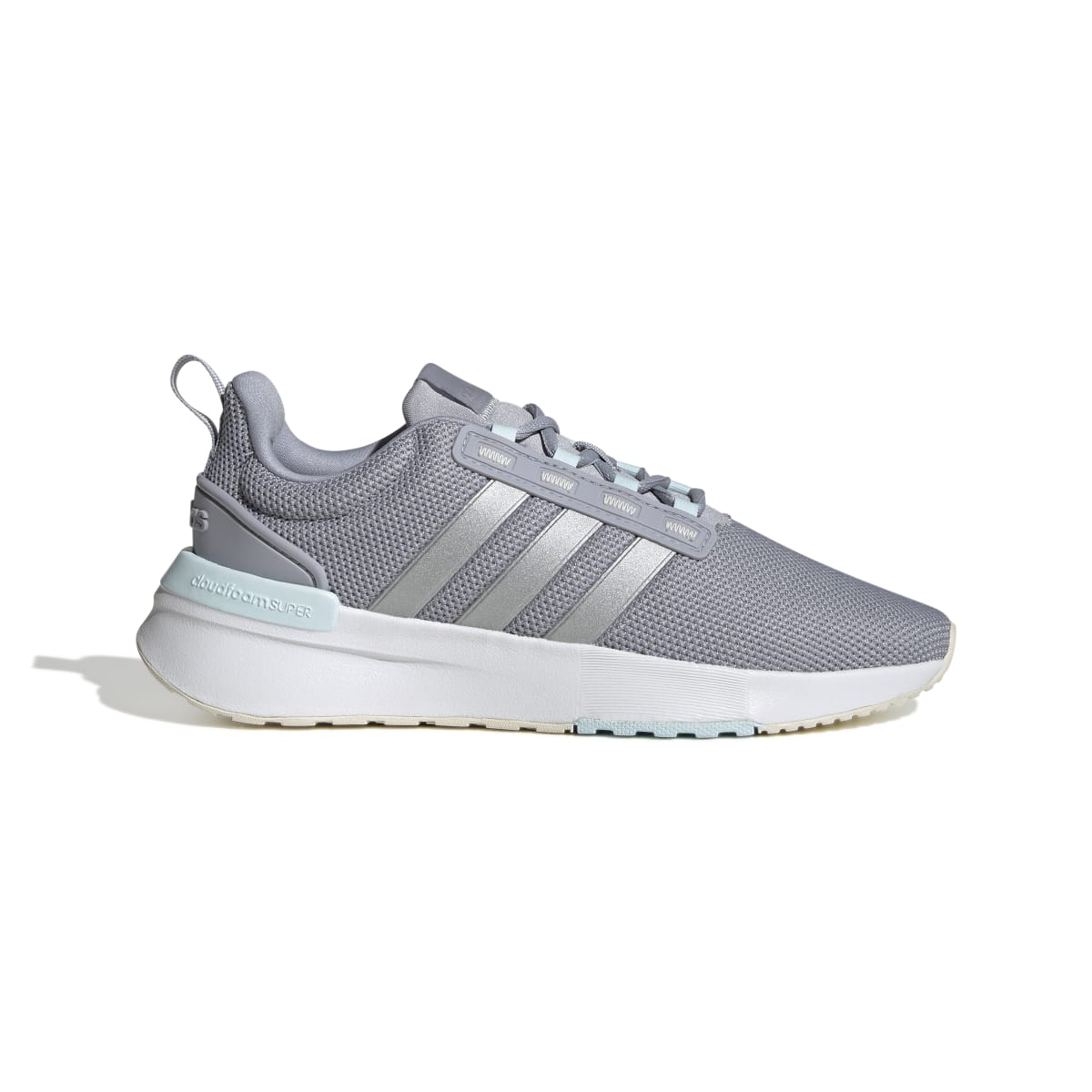 ADIDAS GX4202 RACER TR21 Women's (Medium) Silver/Silver/Grey Leather & Textile Running Shoes