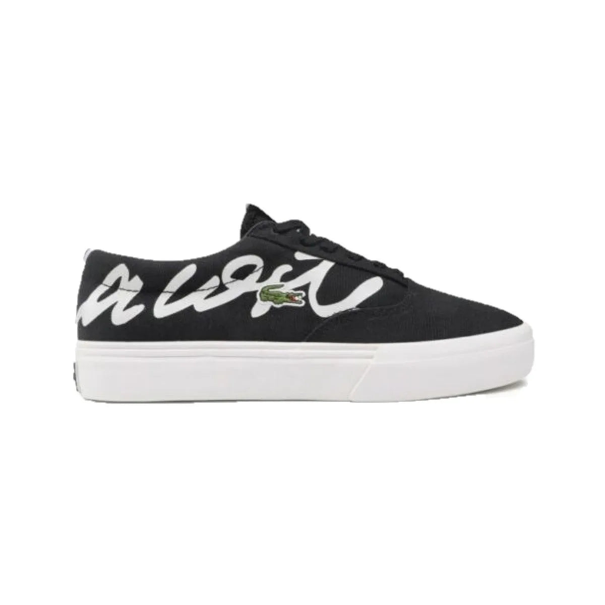 LACOSTE 7-42CMA0040454 Jump Serve Lace Canvas Logo MN'S (Medium) Black/Off White Textile Lifestyle Shoes