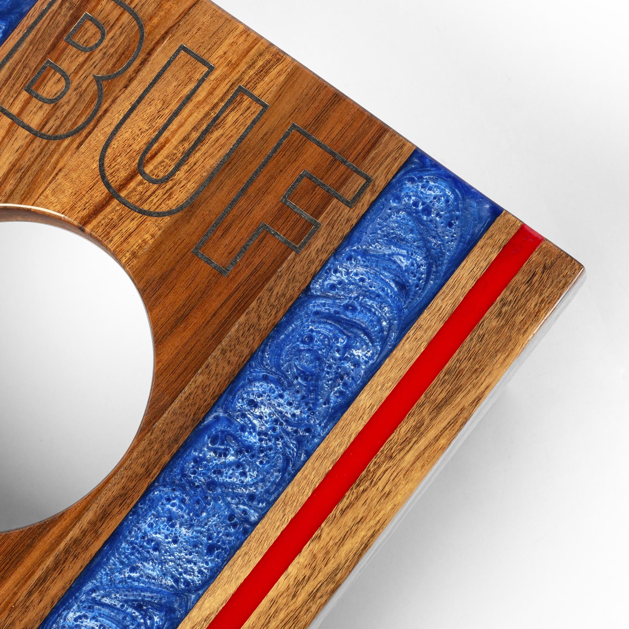 1ft x 2ft Gameday Teams Epoxy Resin Wood Compact Travel Cornhole Board Set