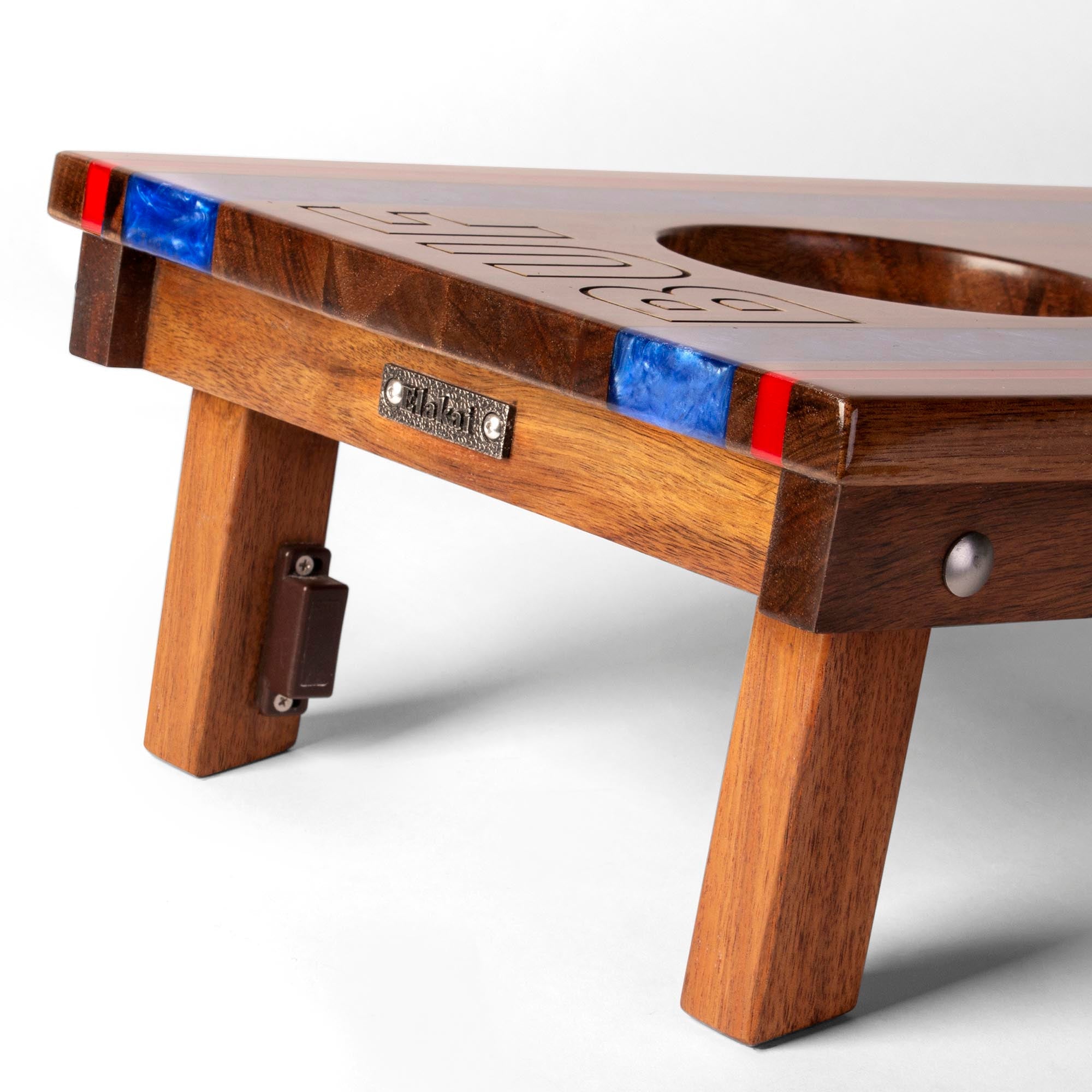 1ft x 2ft Gameday Teams Epoxy Resin Wood Compact Travel Cornhole Board Set