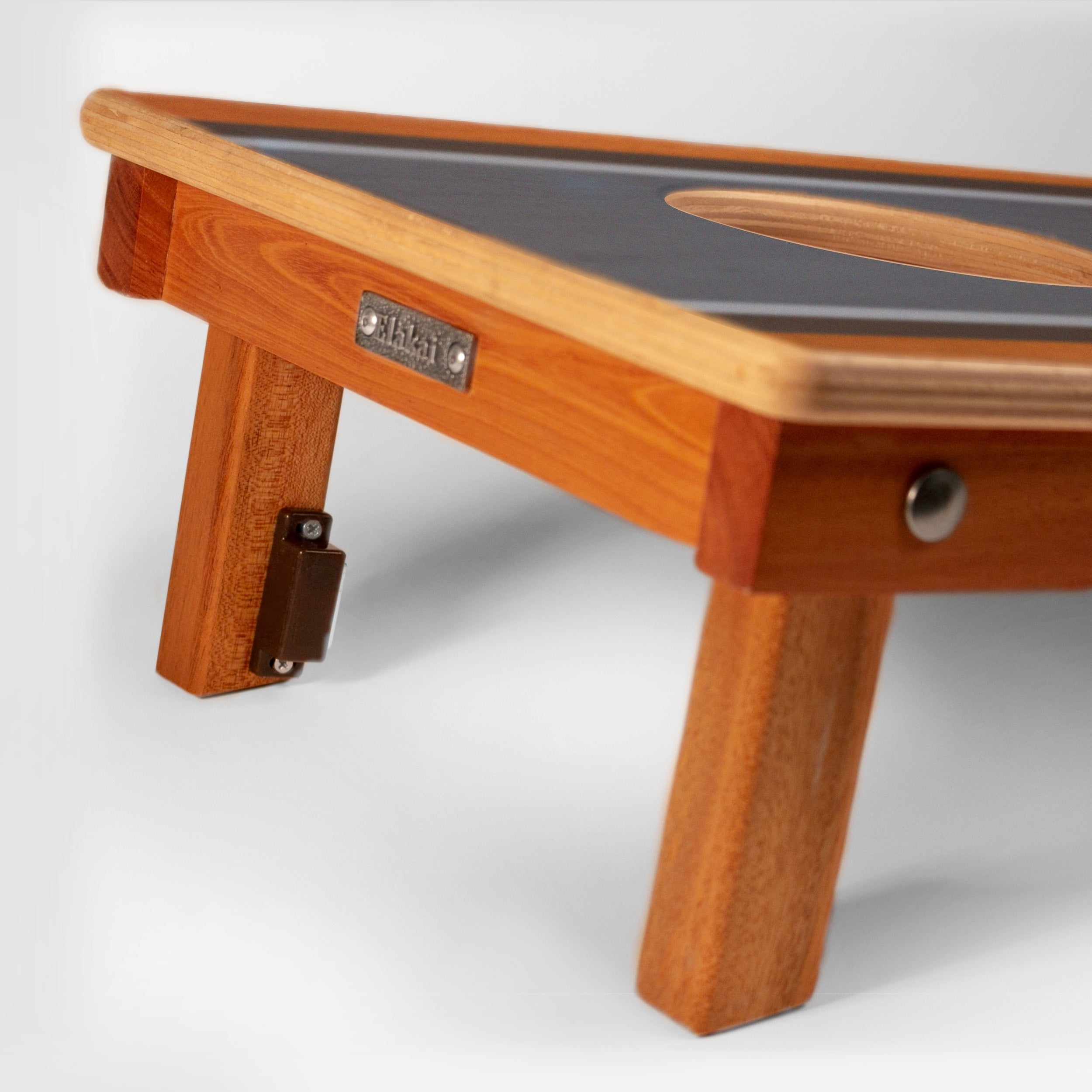 1ft x 2ft Graphic Wood Travel Cornhole Set | Classic Beach Stripes Collection