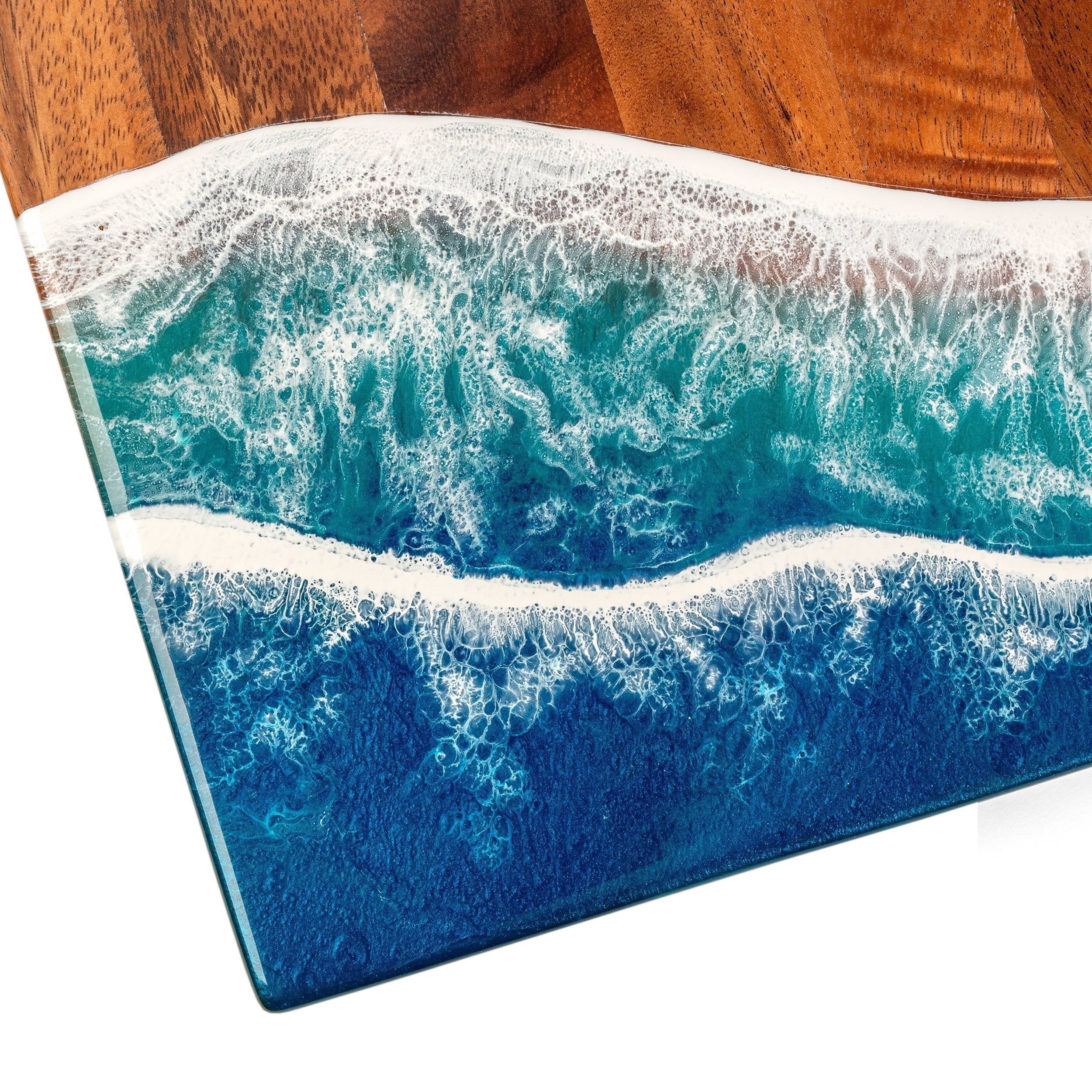 1ft x 2ft Resin & Wood Travel Cornhole Set | Beach Wave