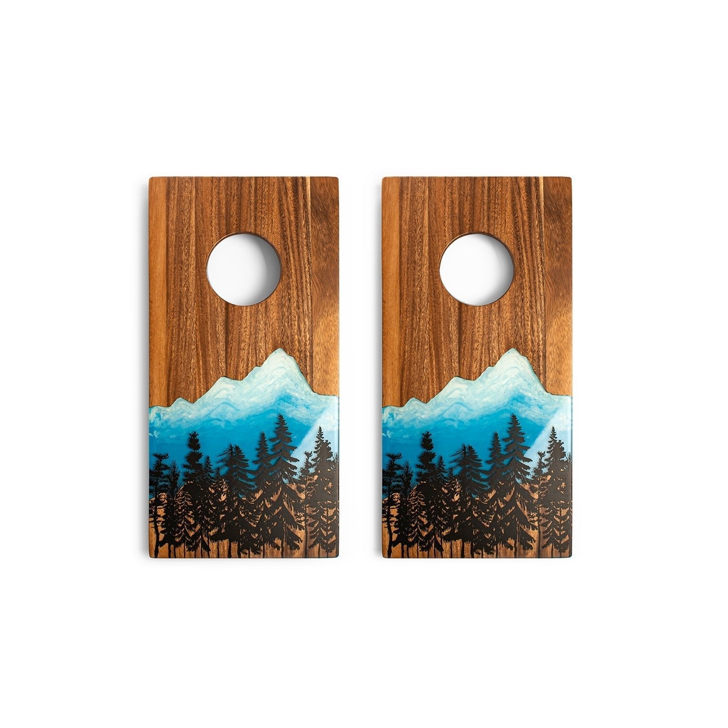 1ft x 2ft Resin & Wood Travel Cornhole Set | Mountain Collection