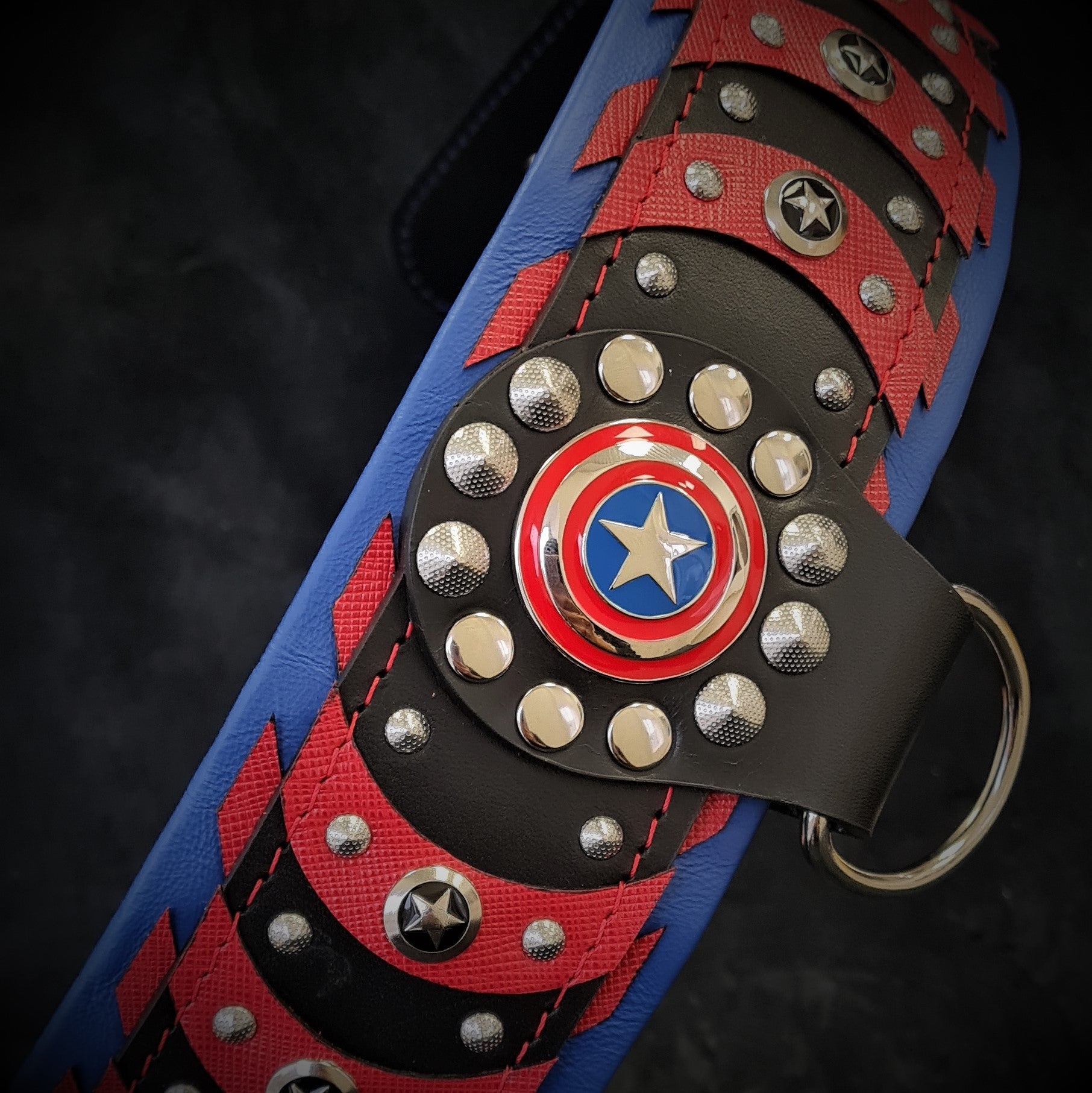 ''Captain America'' Dog Collar