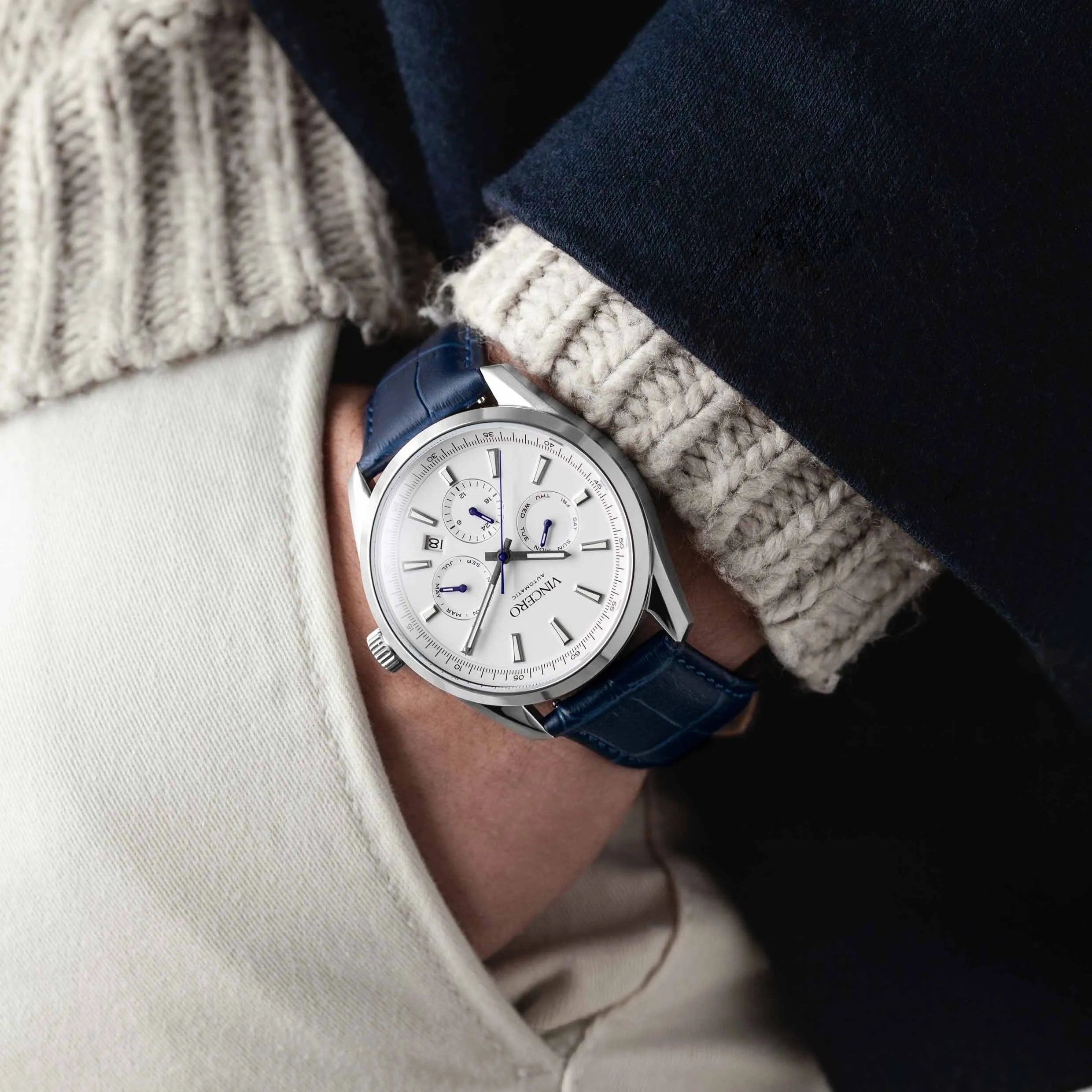 The Reserve Automatic Men's Watches - Blue/Silver