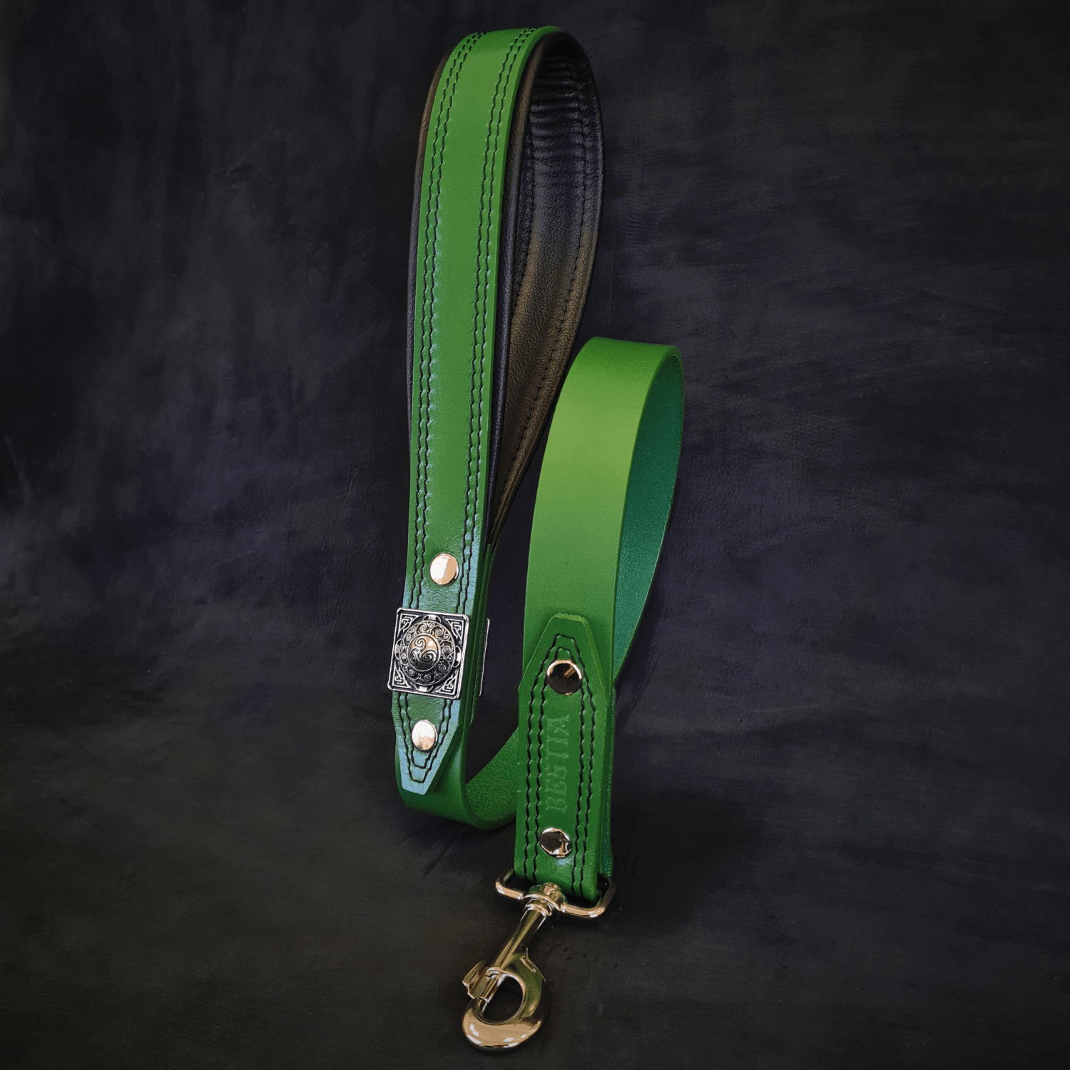 The "Eros" Dog Harness. Green
