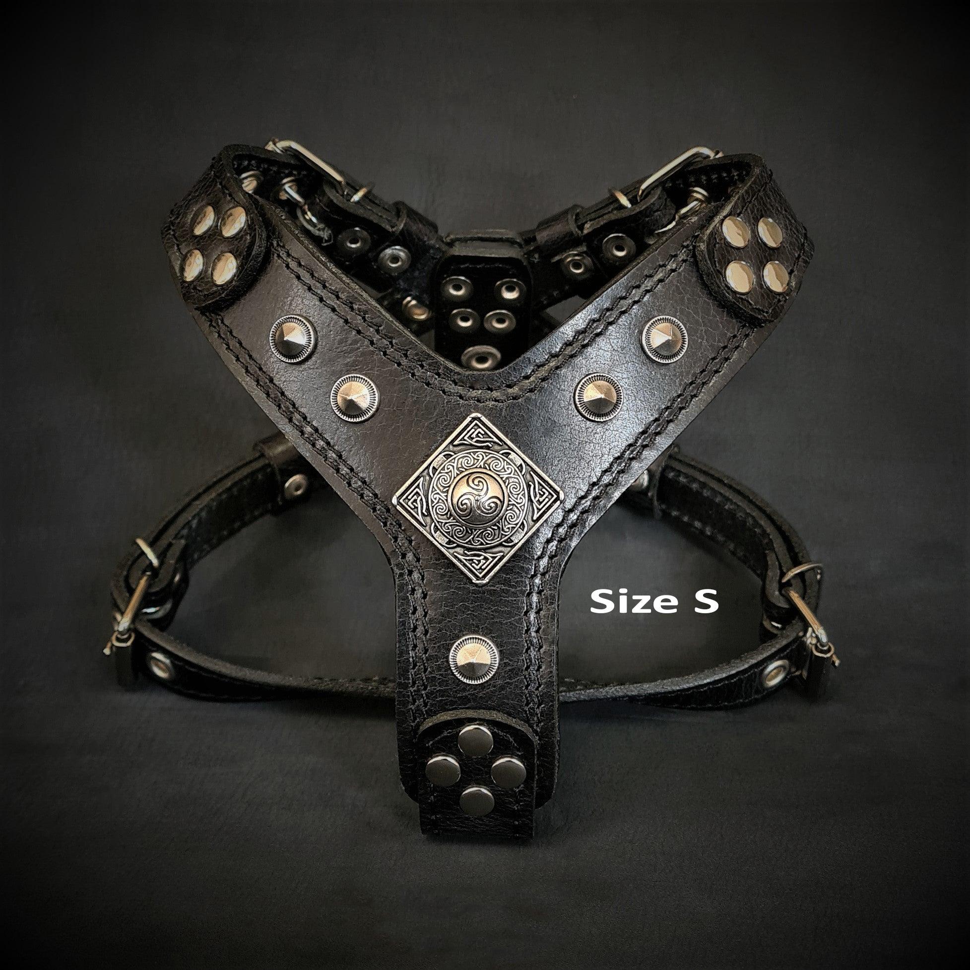 The "Eros" Dog Harness - Medium Size. Black