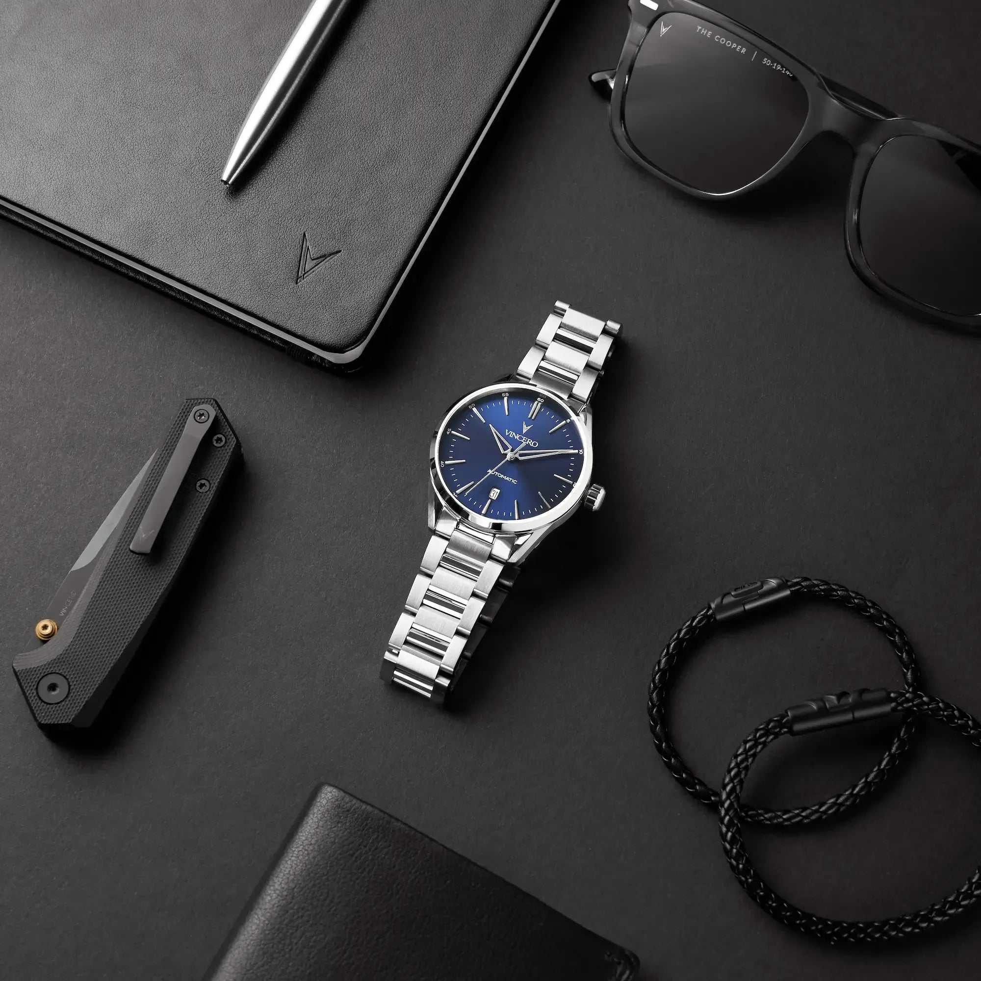 Icon Automatic Men's Watches - Silver/Blue