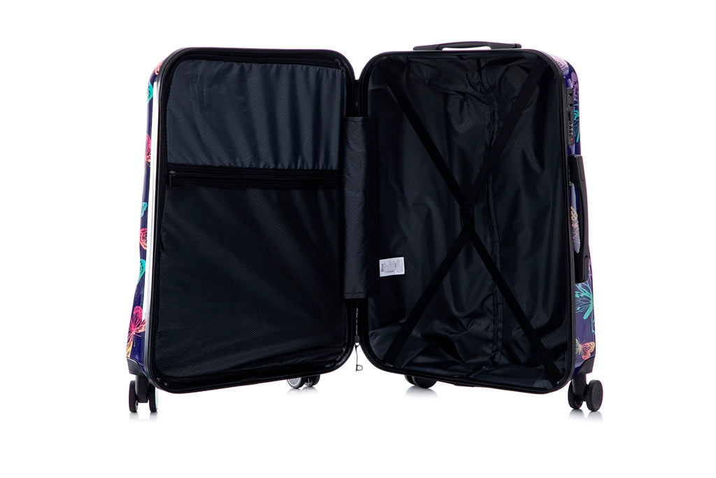 Butterfly 3 Piece Spinner Luggage Set with Lock