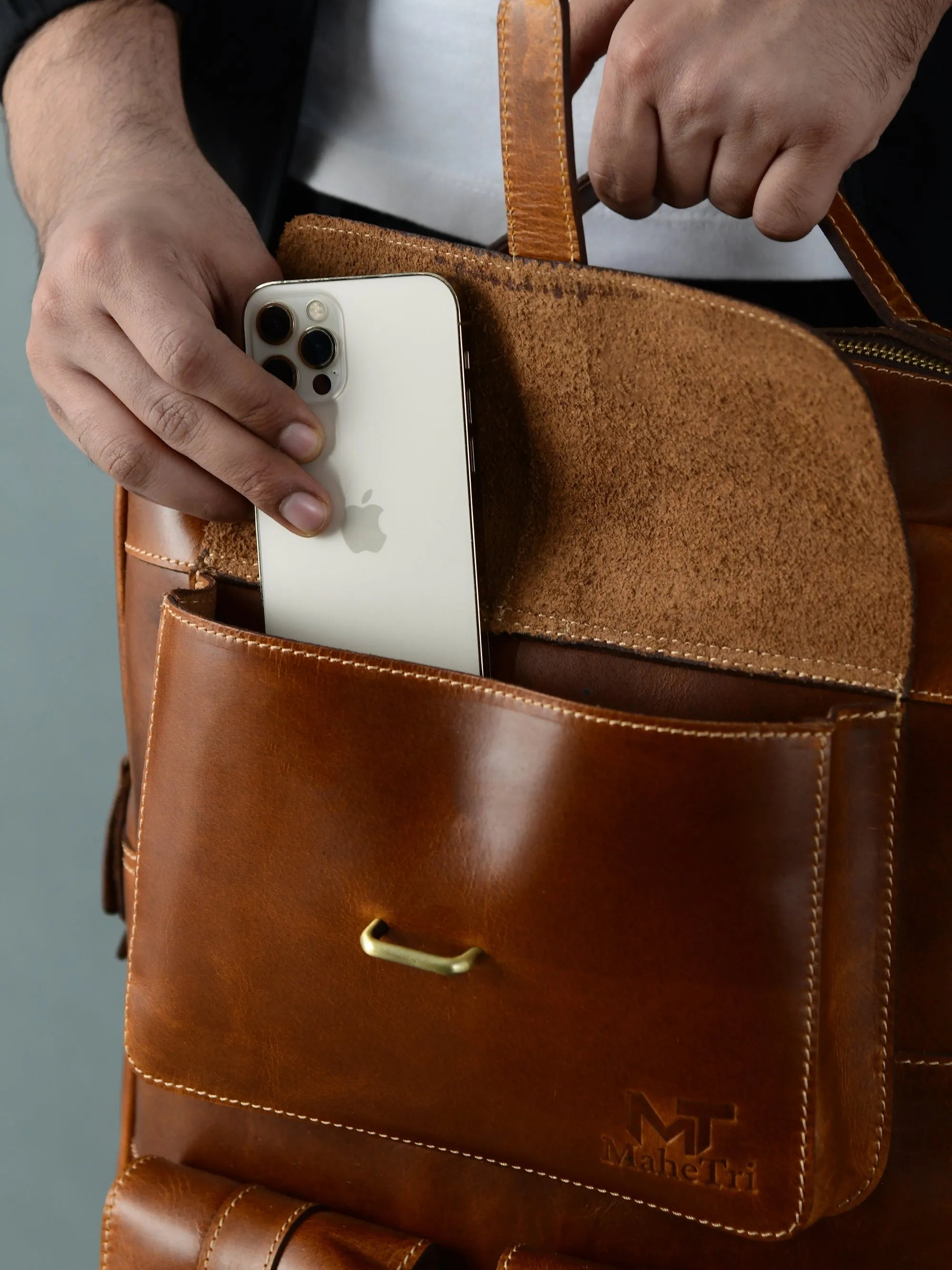 Tan Portland Laptop Backpack