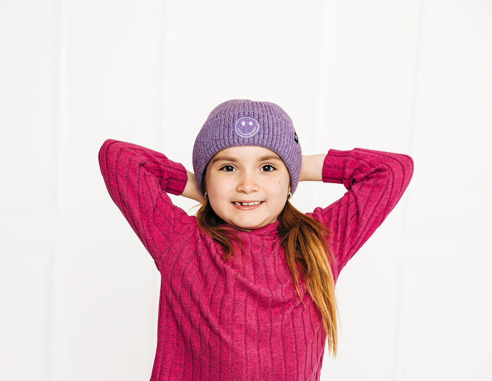 Cozy Smiley Face Knit Beanie