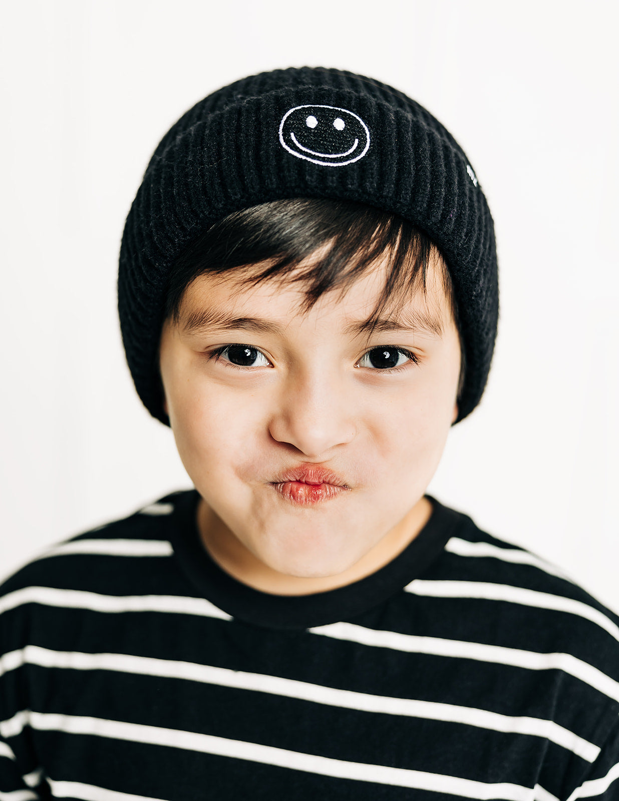 Cozy Smiley Face Knit Beanie