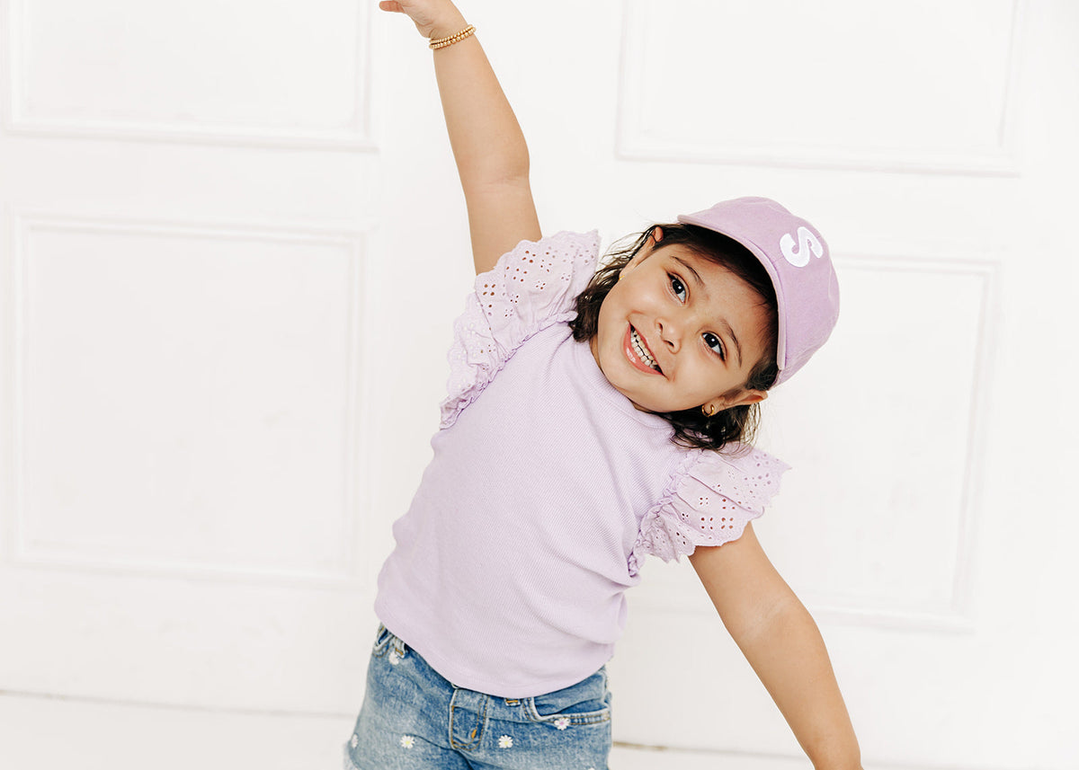 Lilac Letter Baseball Hat