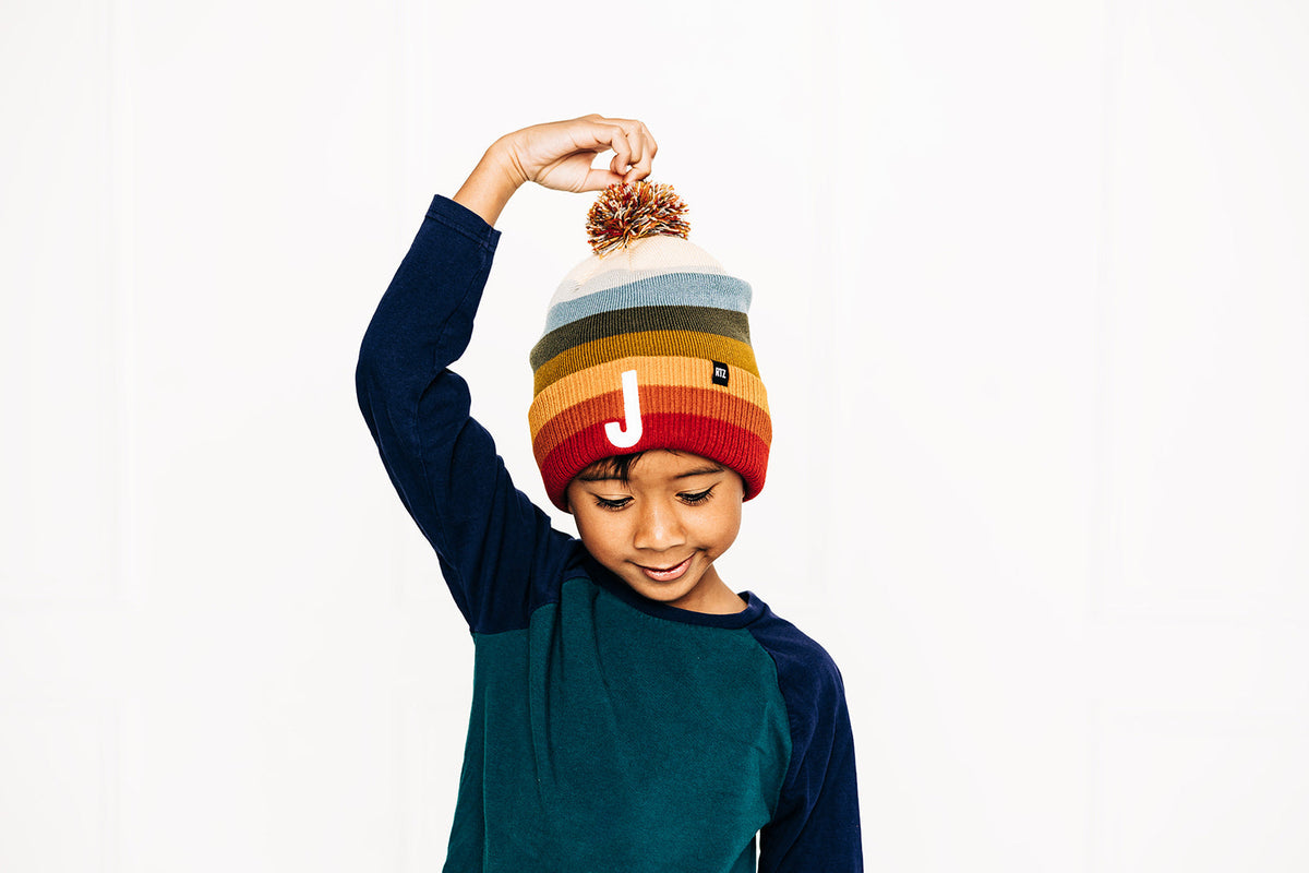 Letter Pom Pom Hat