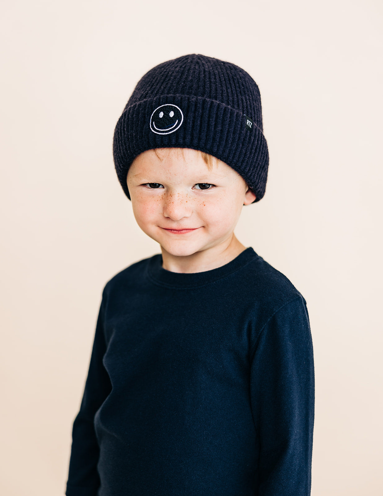 Cozy Smiley Face Knit Beanie