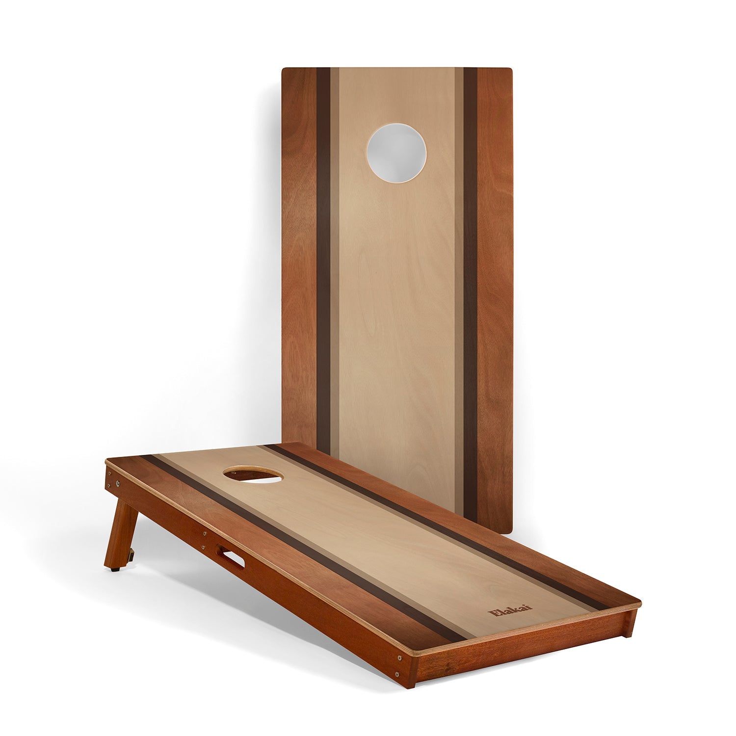 2ft x 4ft Graphic Wood Classic Cornhole Set | Classic Beach Stripes Collection