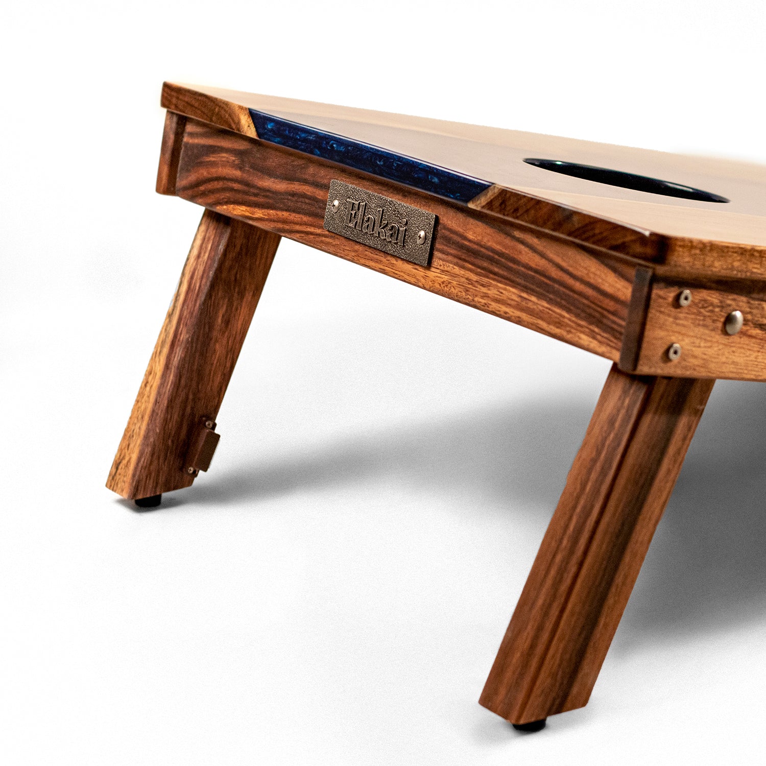 2ft x 4ft Resin & Wood Classic Cornhole Set | Live Edge River Collection