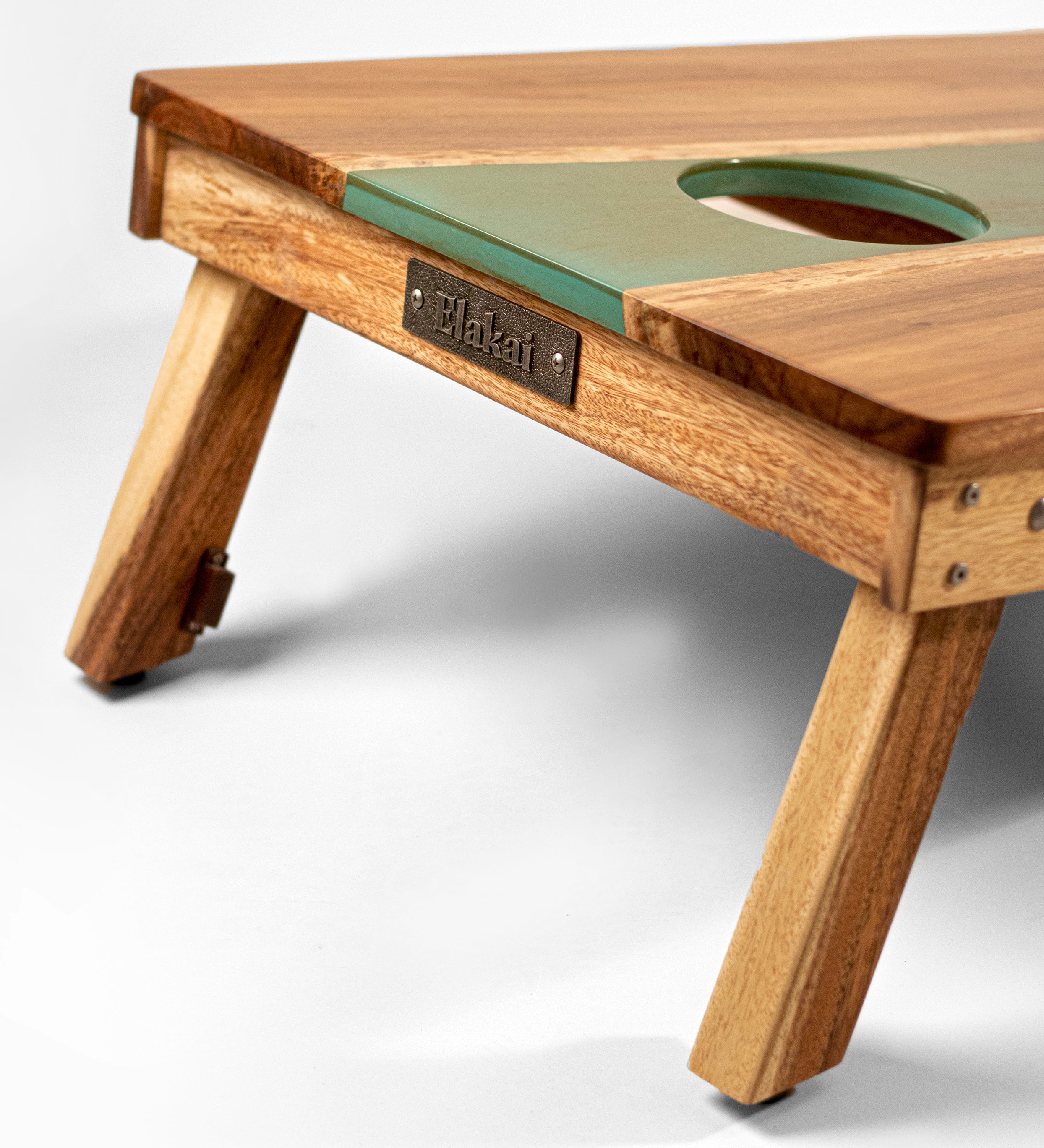 2ft x 4ft Resin & Wood Classic Cornhole Set | Live Edge River Collection