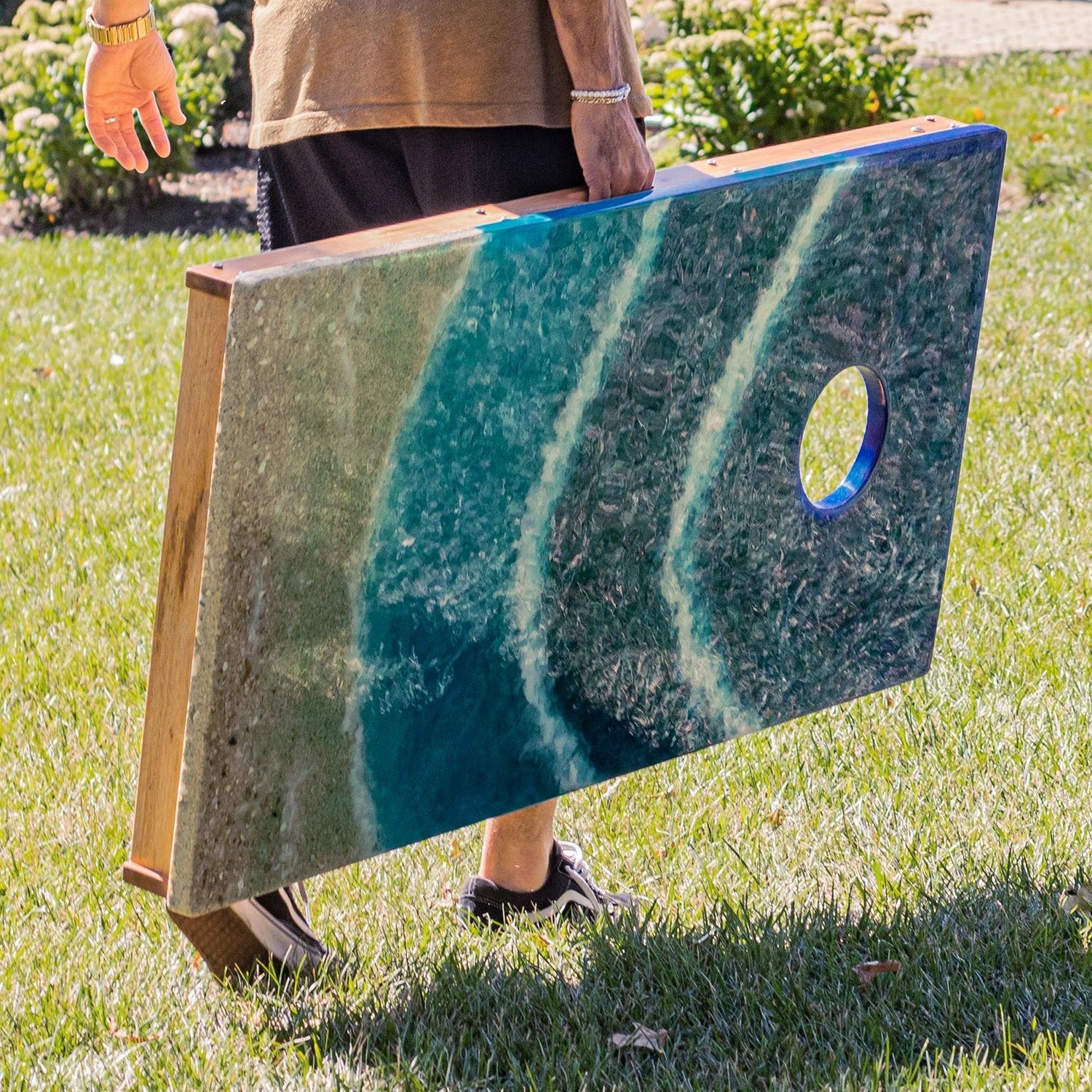 2x4 The Beach Epoxy Resin Cornhole Boards