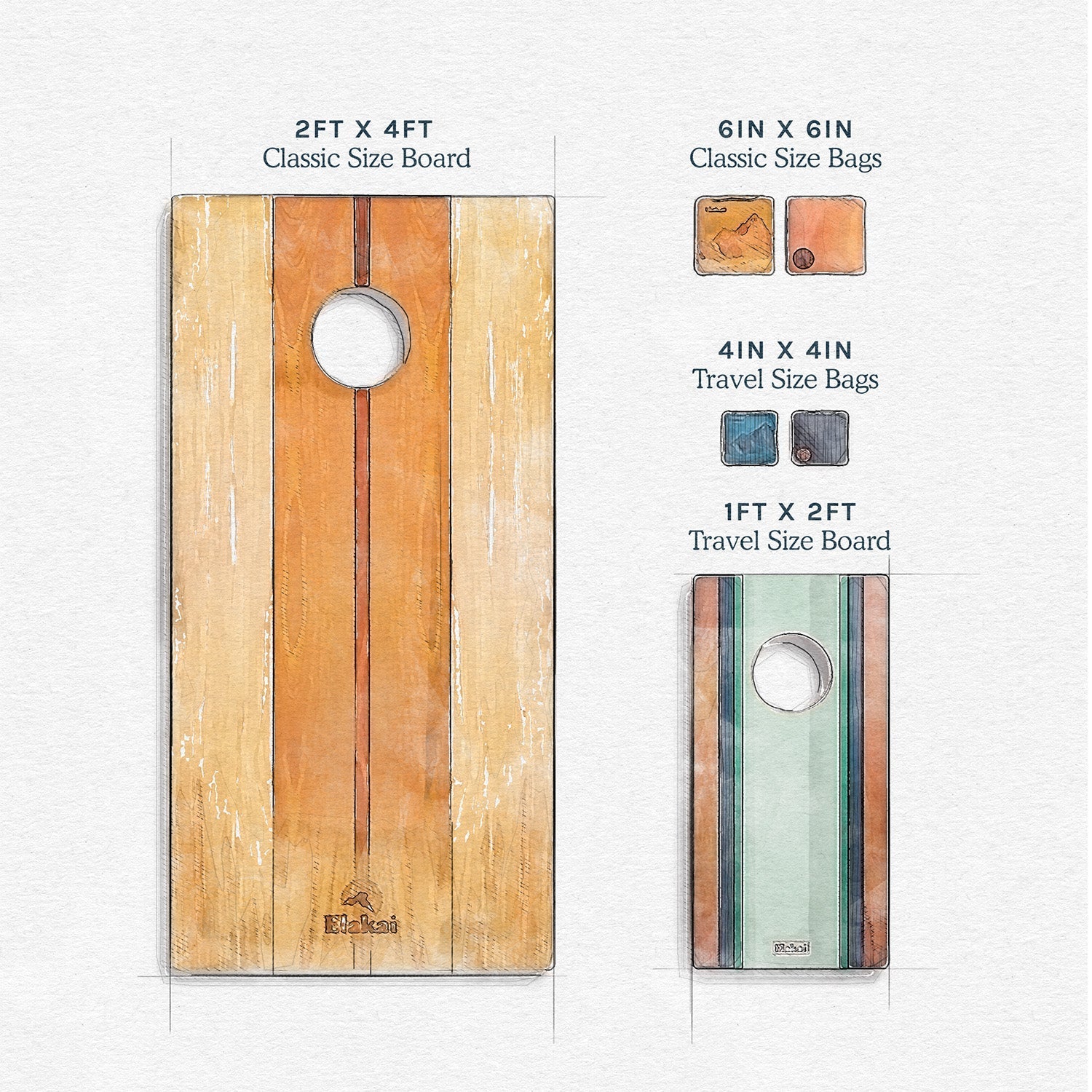 2x4 The Beach Epoxy Resin Cornhole Boards