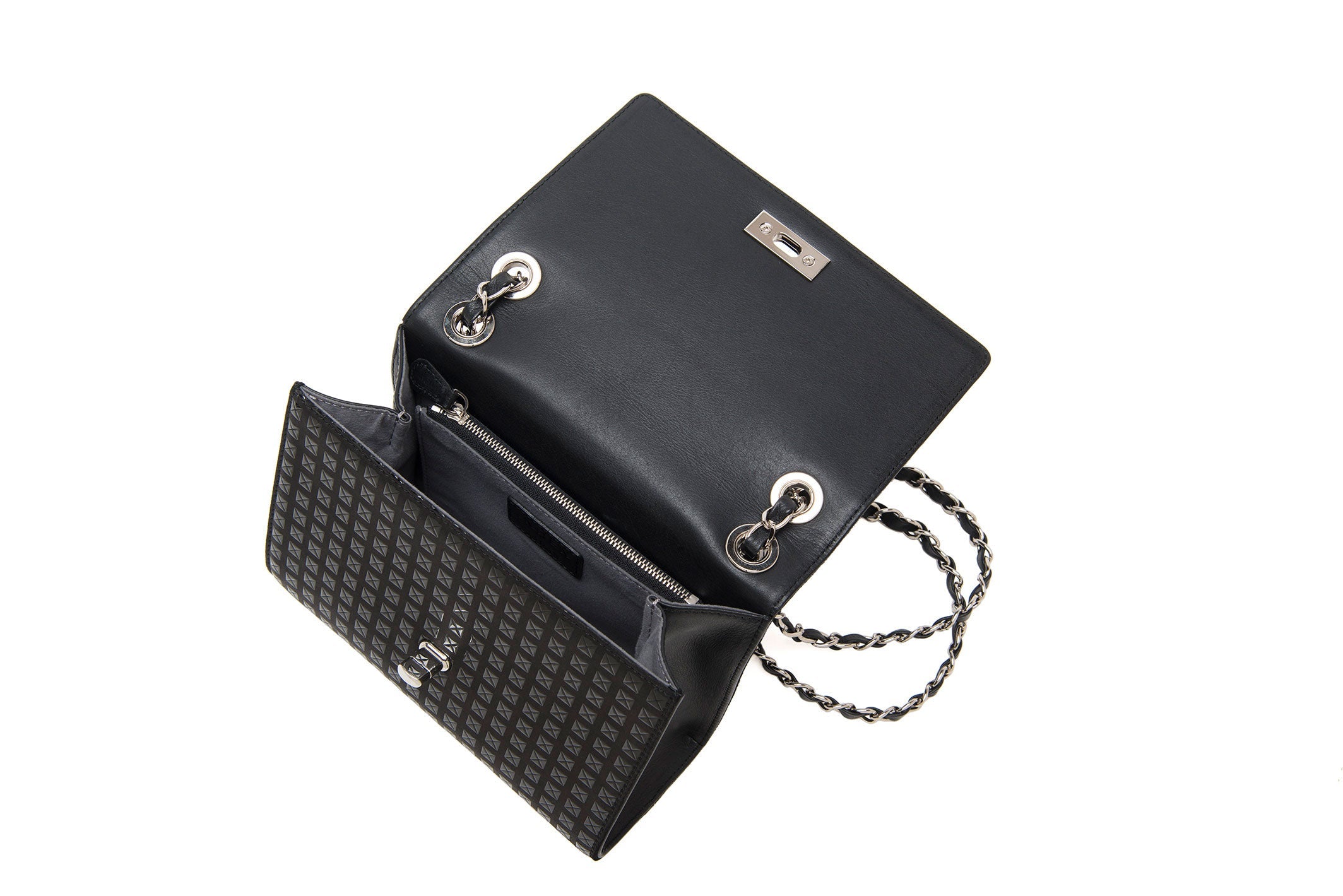 W Chain Shoulder Bag - Studs