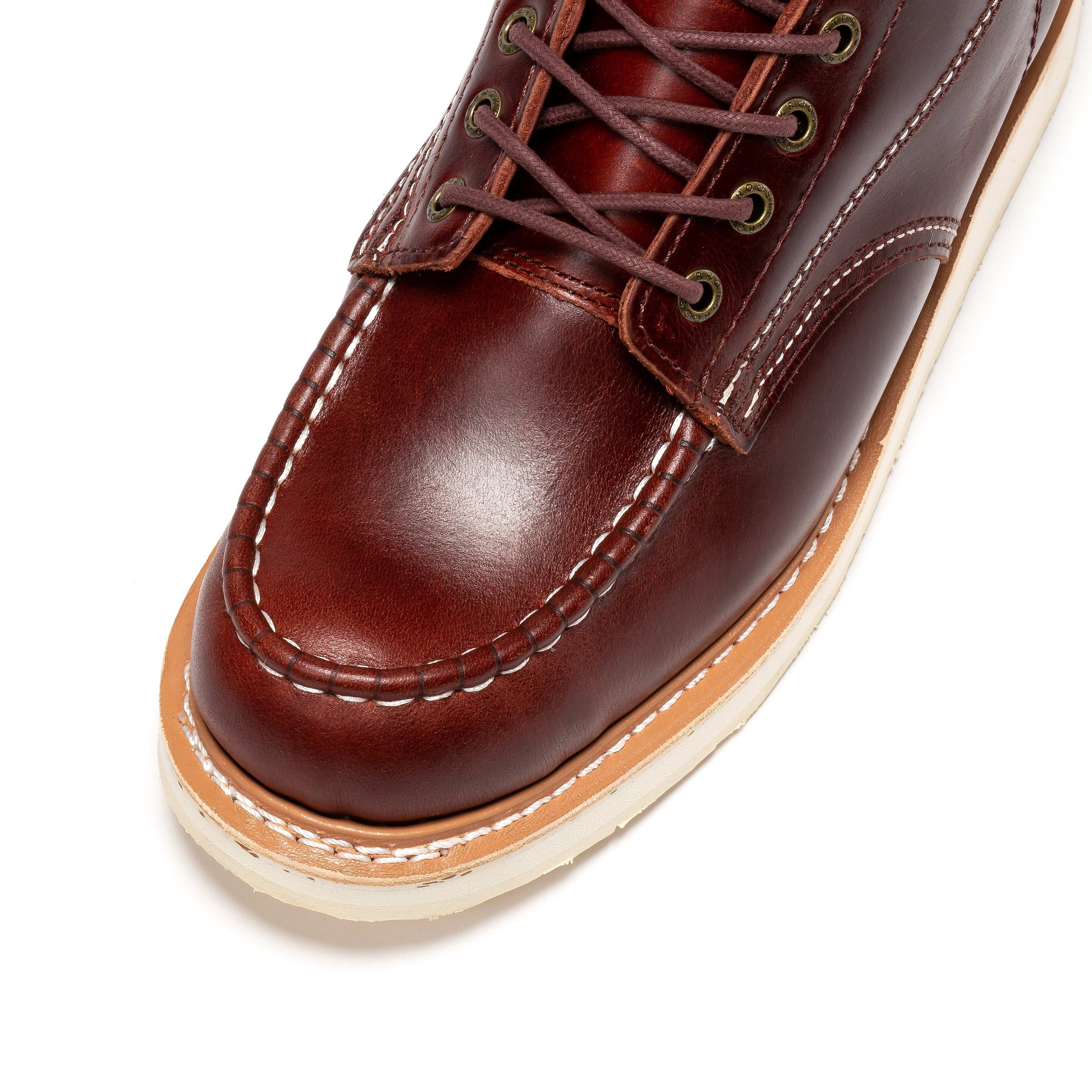 Norwood Cherry Brown Men's 6 inch Soft Toe Wedge Work Boots SAP600