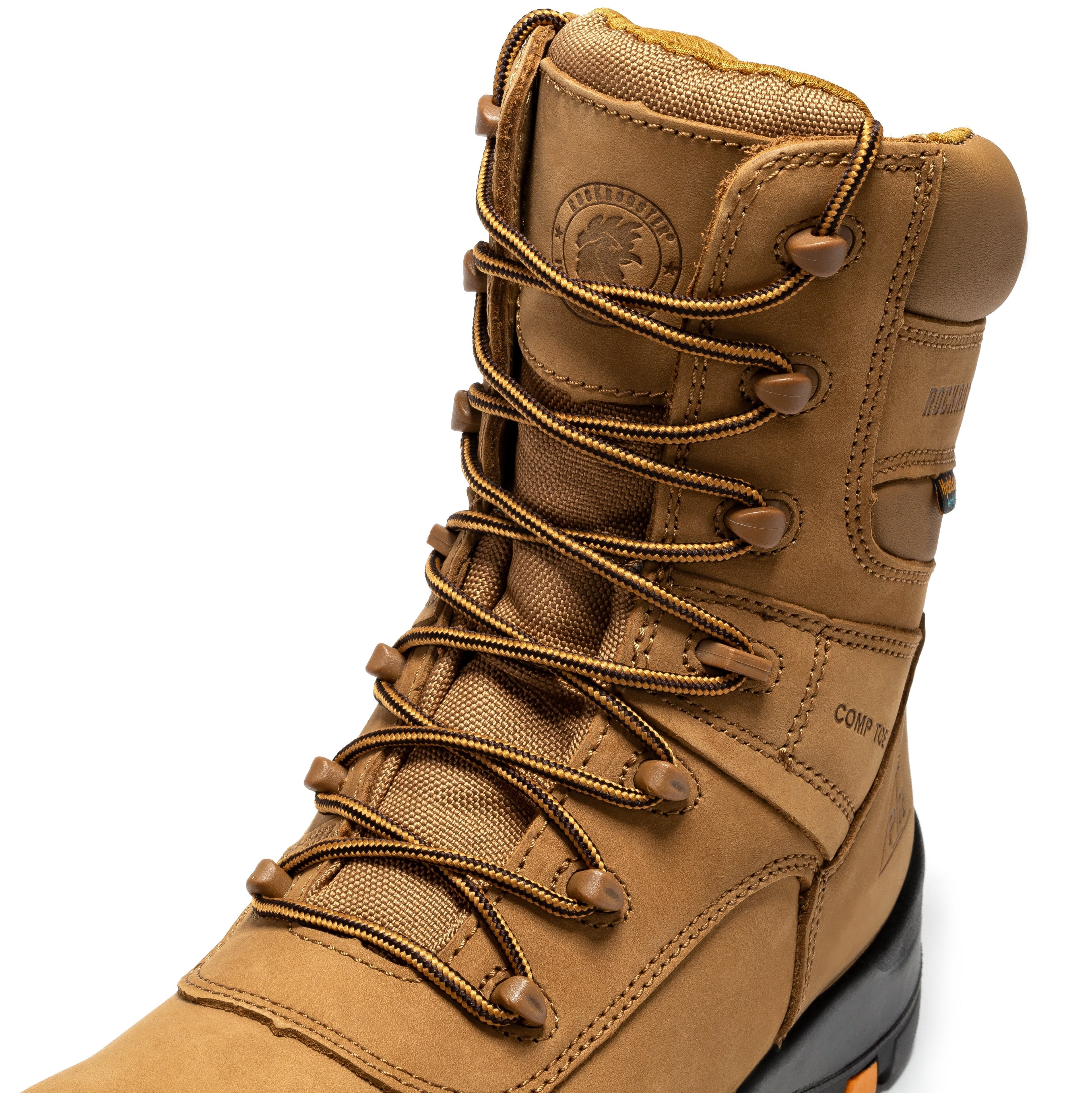 Beaufort Men's Brown 8 inch Waterproof Composite Toe Work Boots AK831