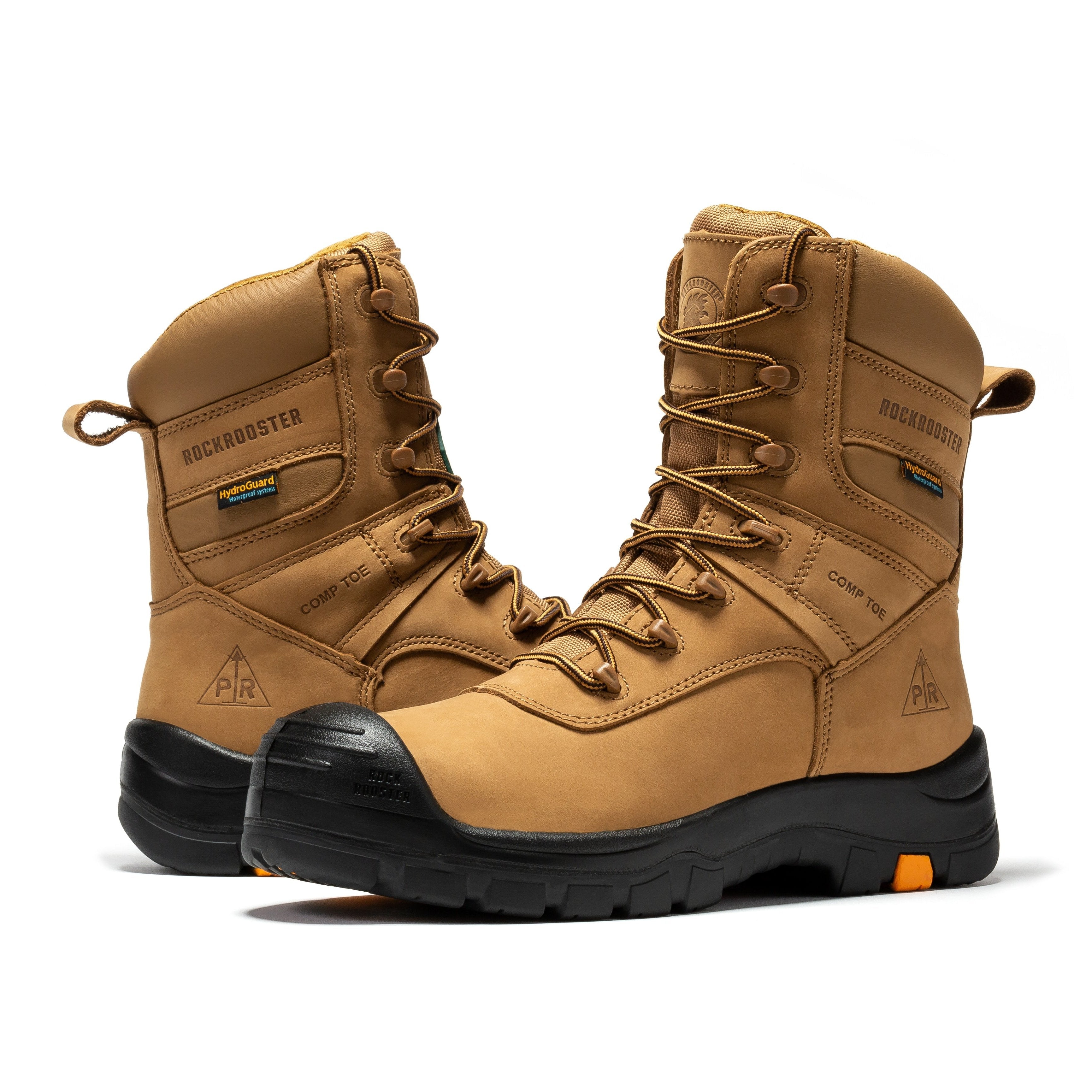 Beaufort Men's Brown 8 inch Waterproof Composite Toe Work Boots AK831