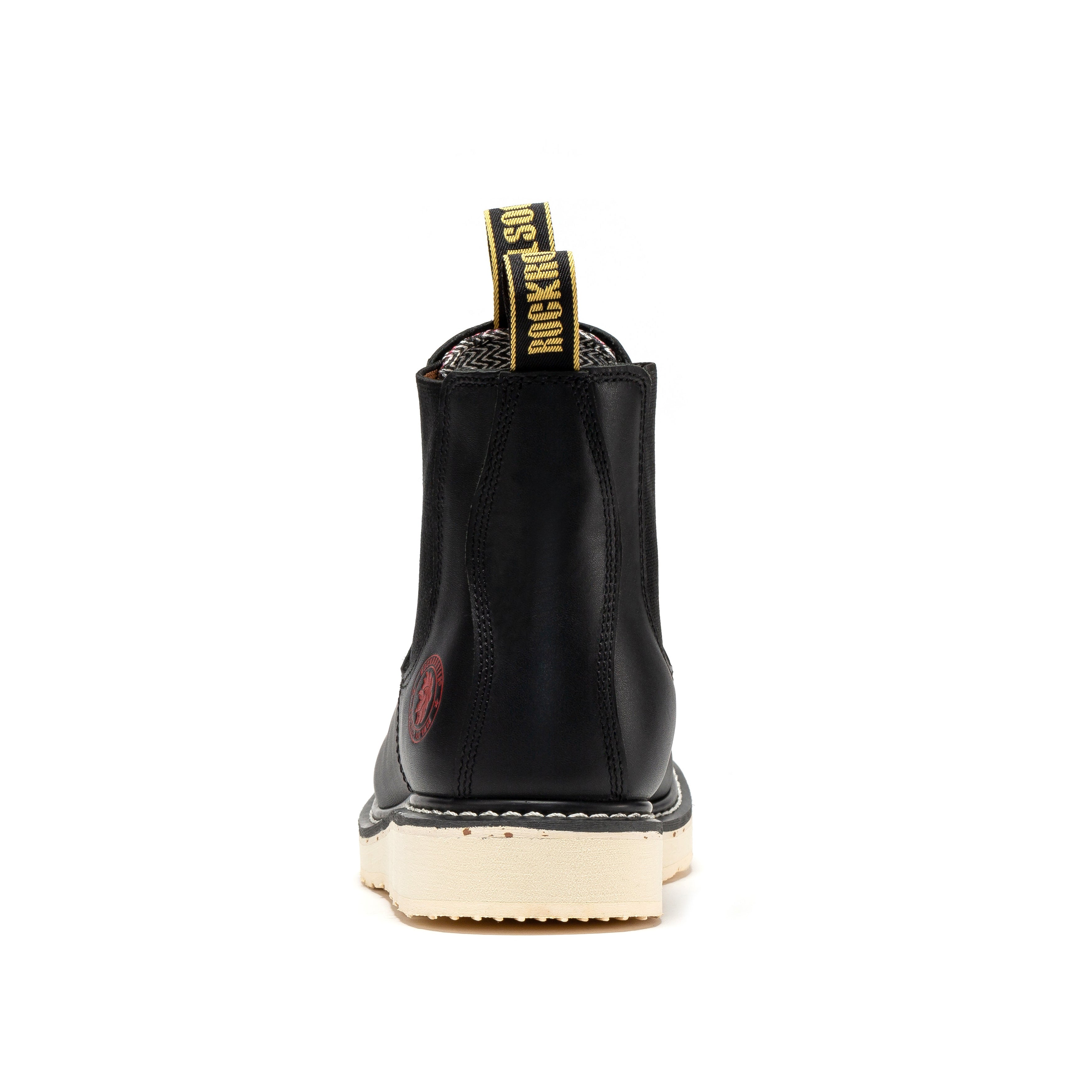 Capitola Men's 6 inch Black Steel Toe Wedge Work Boots SAP101