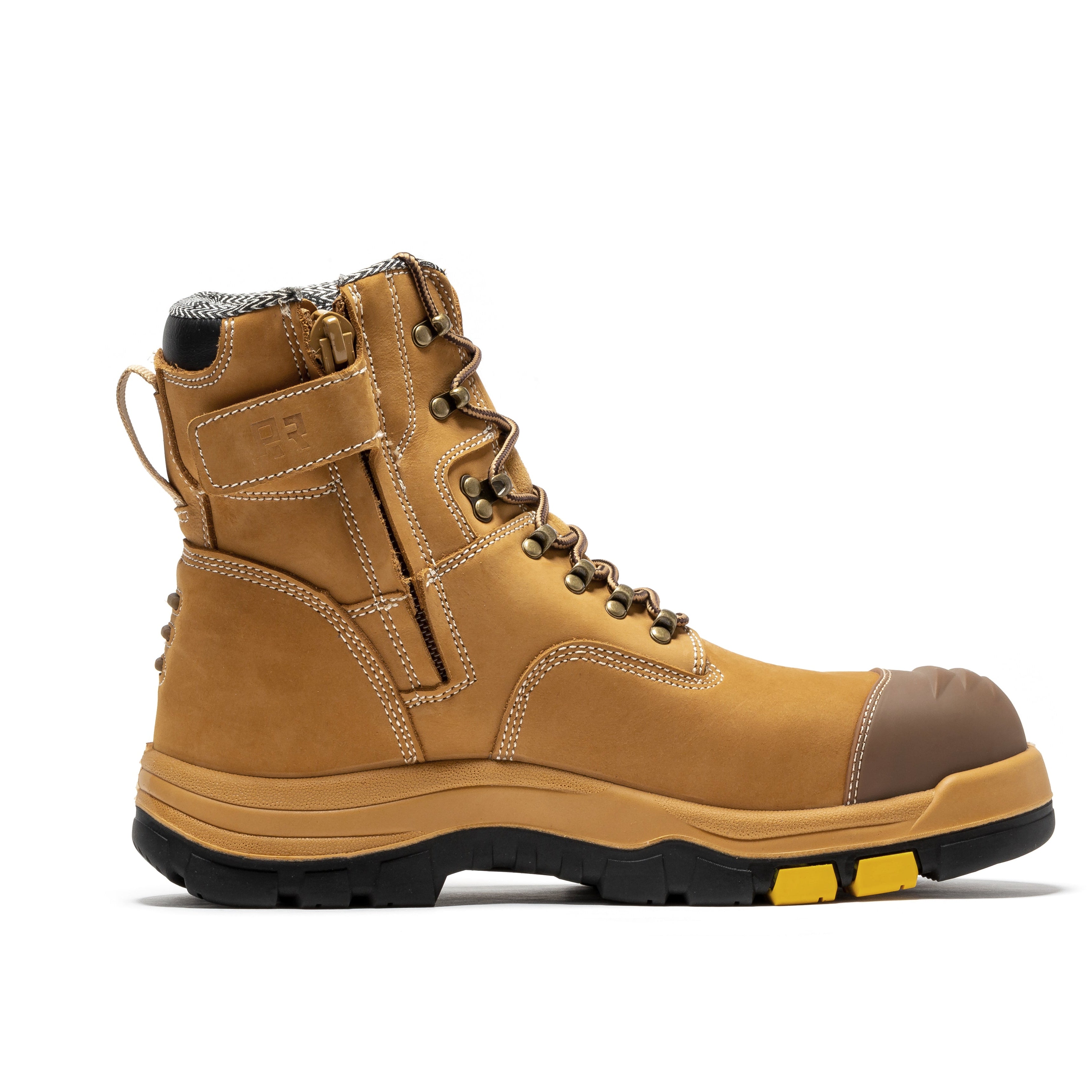 Roslyn Black 7 inch Zip-sided Composite Toe Leather Work Boots CP245Z