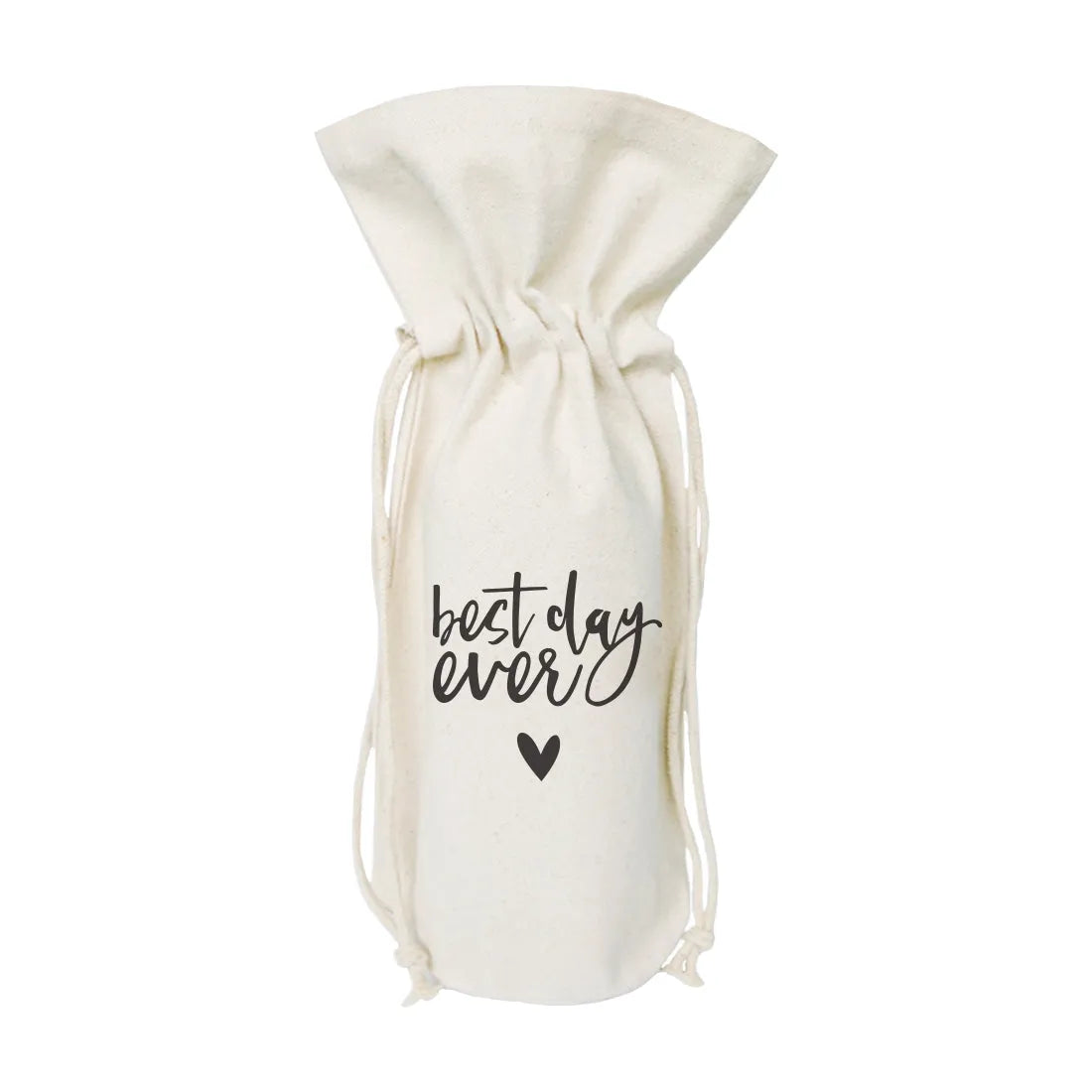 Best Day Ever Canvas Wine Bag