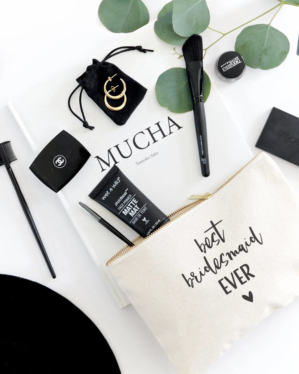 Best Bridesmaid Ever Cotton Canvas Cosmetic Bag