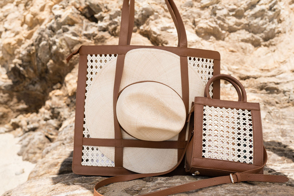 Large Rattan Tote Bag