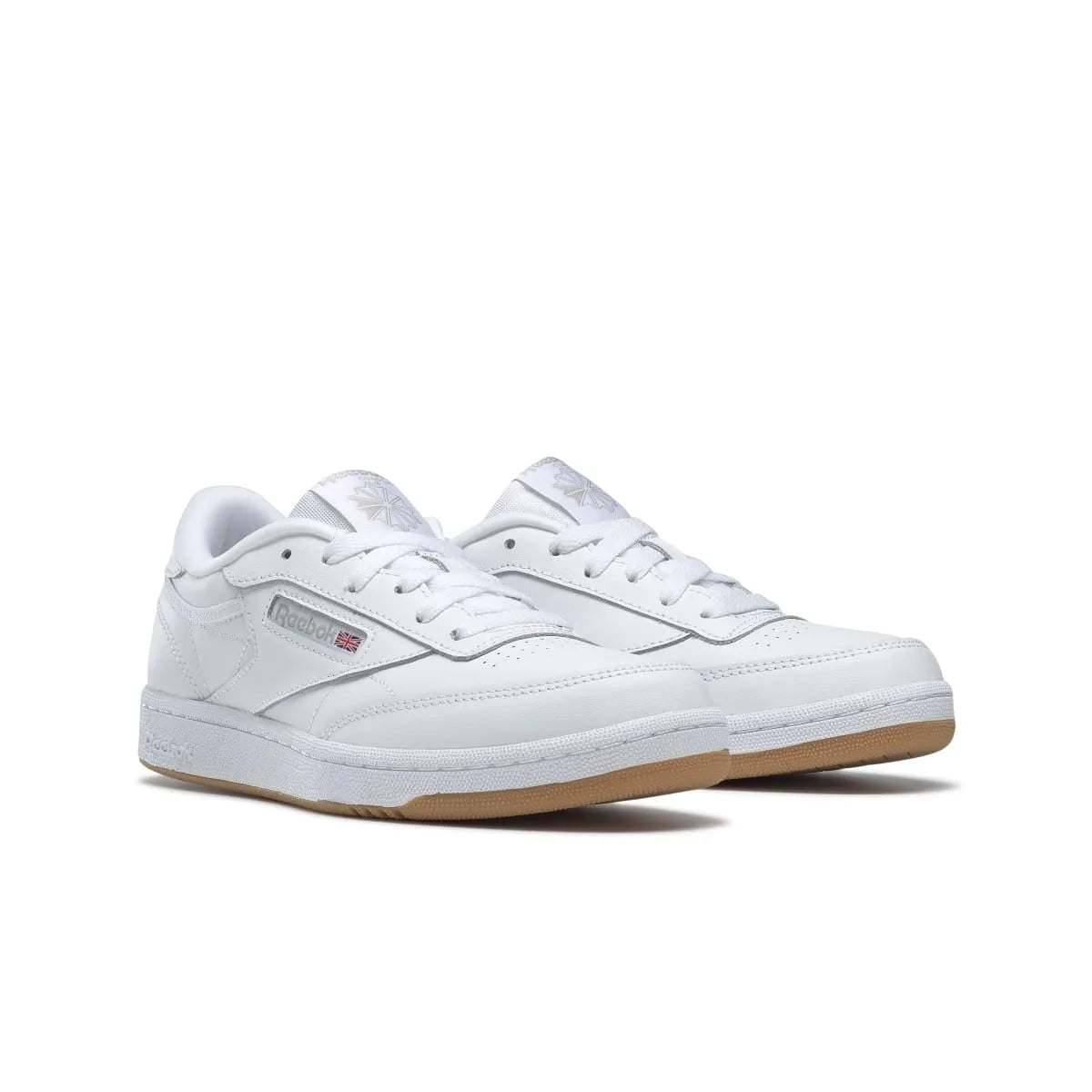 REEBOK CN5646 (100000213) CLUB C JR'S (Medium) White/Gum Leather Lifestyle Shoes
