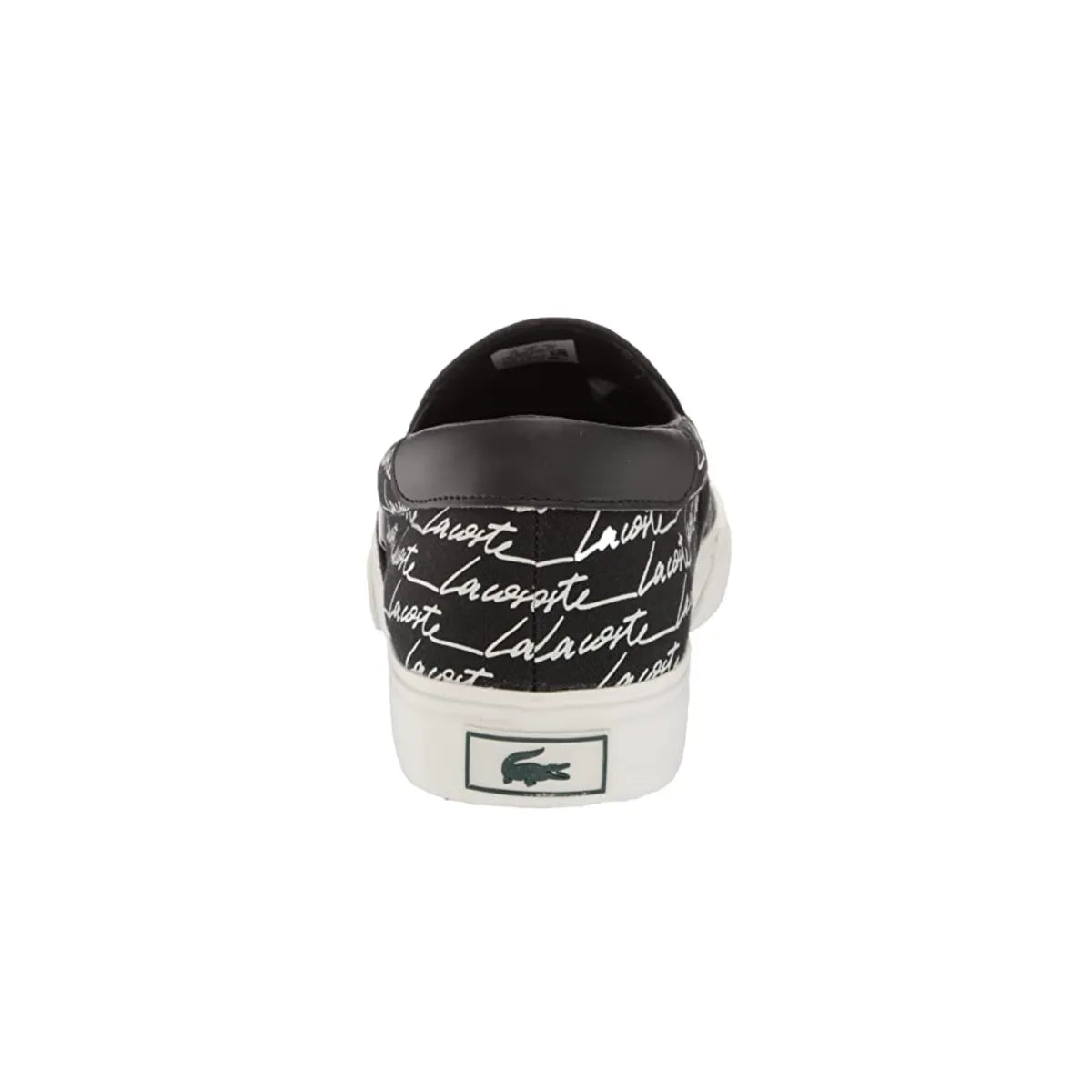 LACOSTE 7-42CMA0041312 Jump Serve Slip Canvas Signature Printed MN'S (Medium) Black/White Textile Lifestyle Shoes