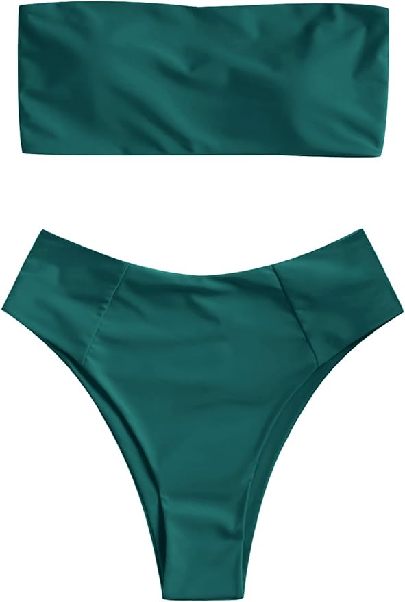 Bandeau Bikini Set – Reflective Swimwear by Rose Paulino - Lily