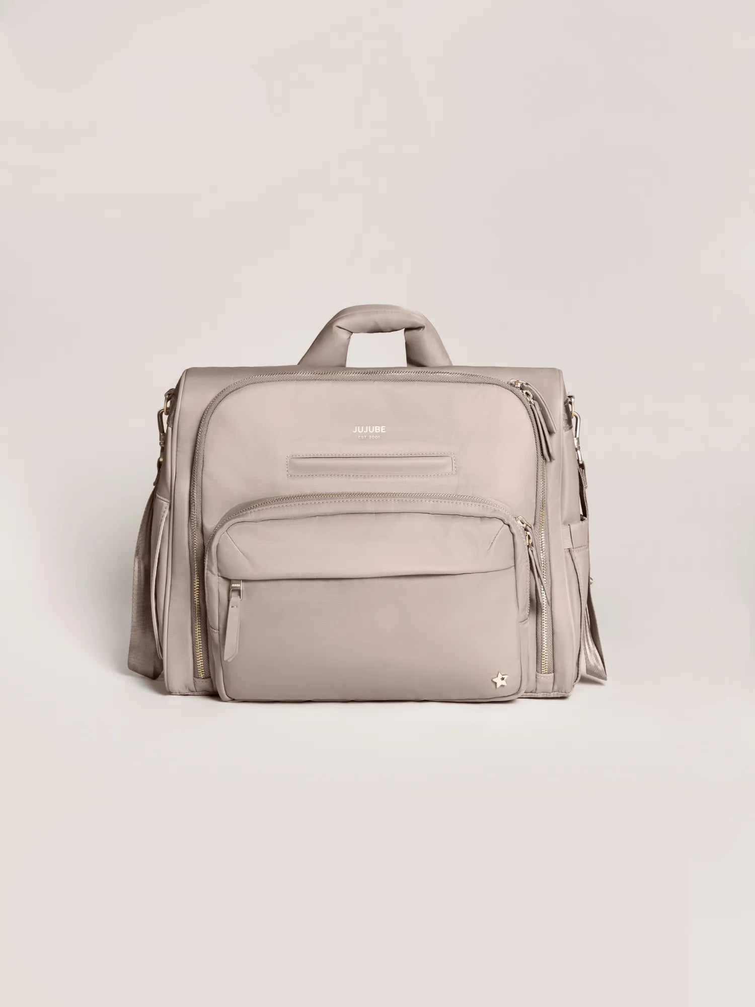 Satchel Taupe – Stylish & Versatile 3-in-1 Diaper Bag